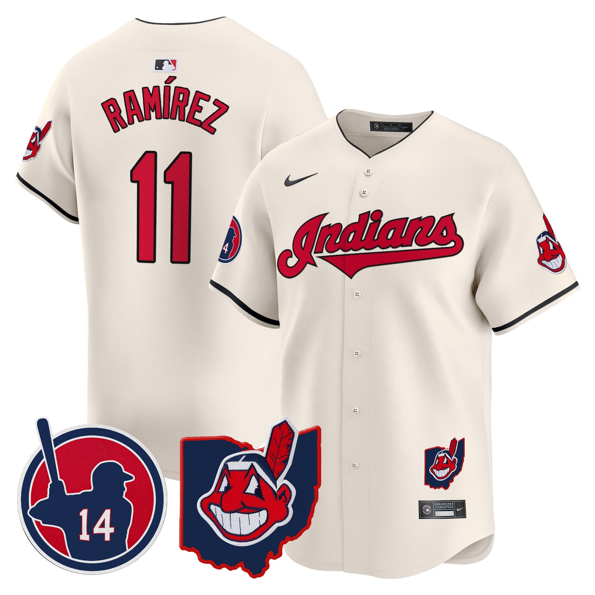 Women's Cleveland Indians Larry Doby Patch Vapor Premier Limited Jersey - All Stitched