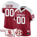 Custom Name/Gender Oklahoma Sooners 2024 SEC Patch Vapor Premier Limited Jersey - All Stitched