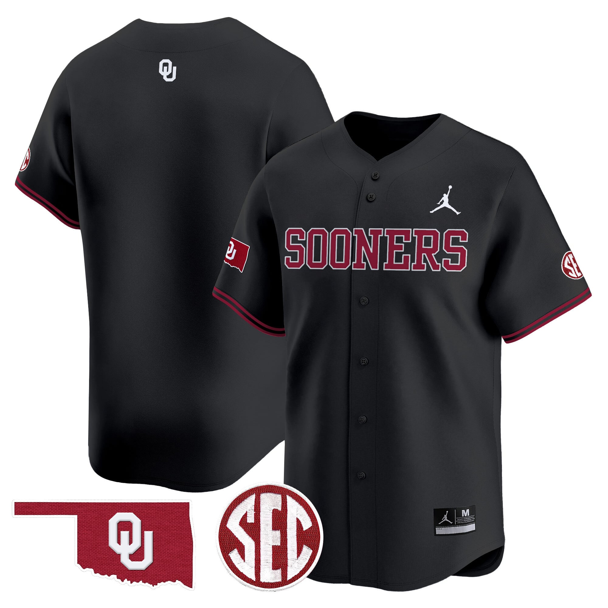 Men's Oklahoma Sooners 2024 Vapor Premier Limited Jersey V2 - SEC Patch - All Stitched