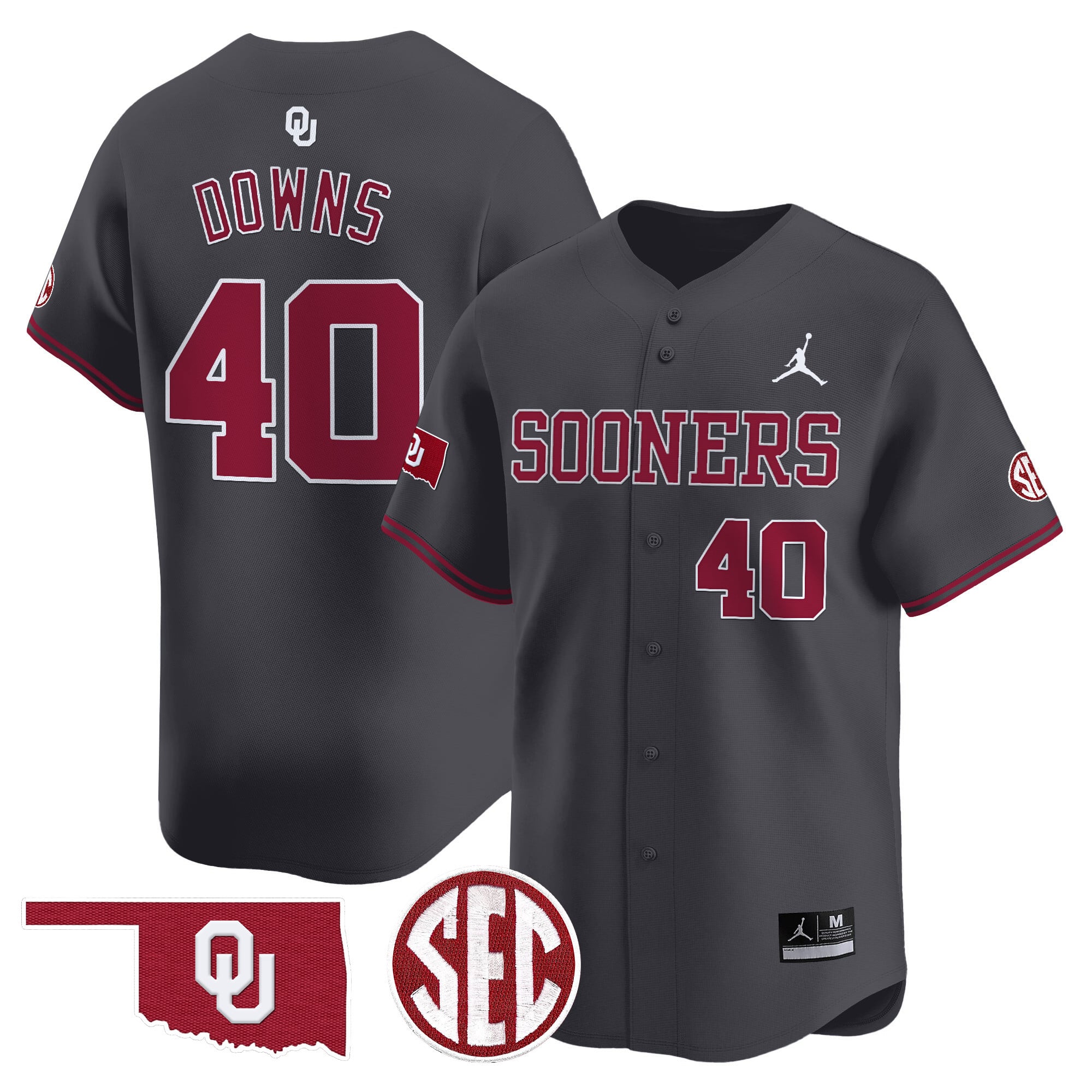 Men's Oklahoma Sooners 2024 Vapor Premier Limited Jersey V2 - SEC Patch - All Stitched