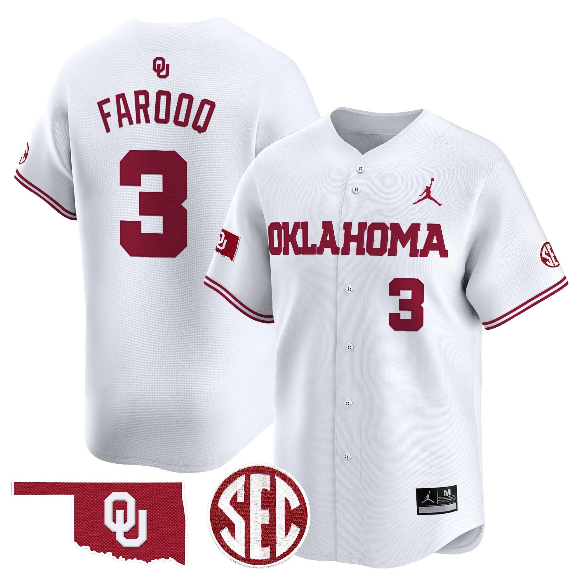 Men's Oklahoma Sooners 2024 Vapor Premier Limited Jersey - SEC Patch - All Stitched