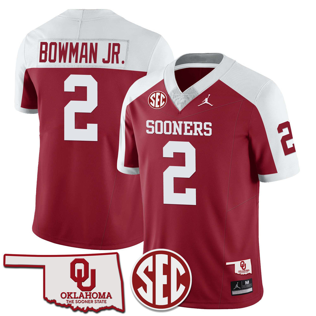Men's Oklahoma Sooners 2024 SEC Patch Vapor Premier Limited Jersey - All Stitched