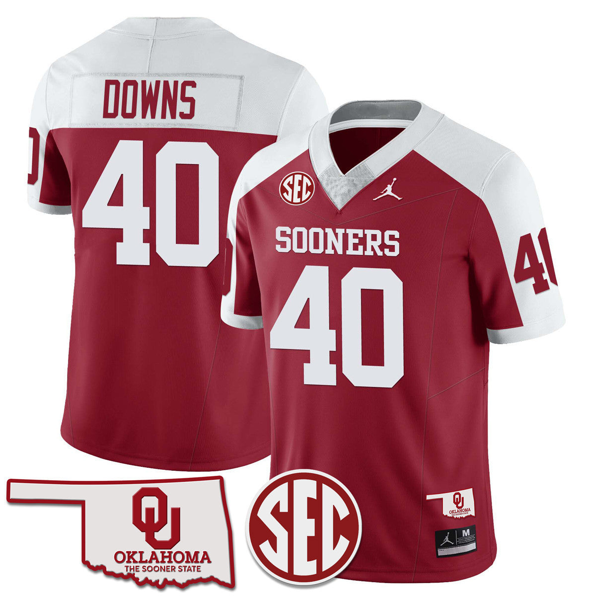 Men's Oklahoma Sooners 2024 SEC Patch Vapor Premier Limited Jersey - All Stitched
