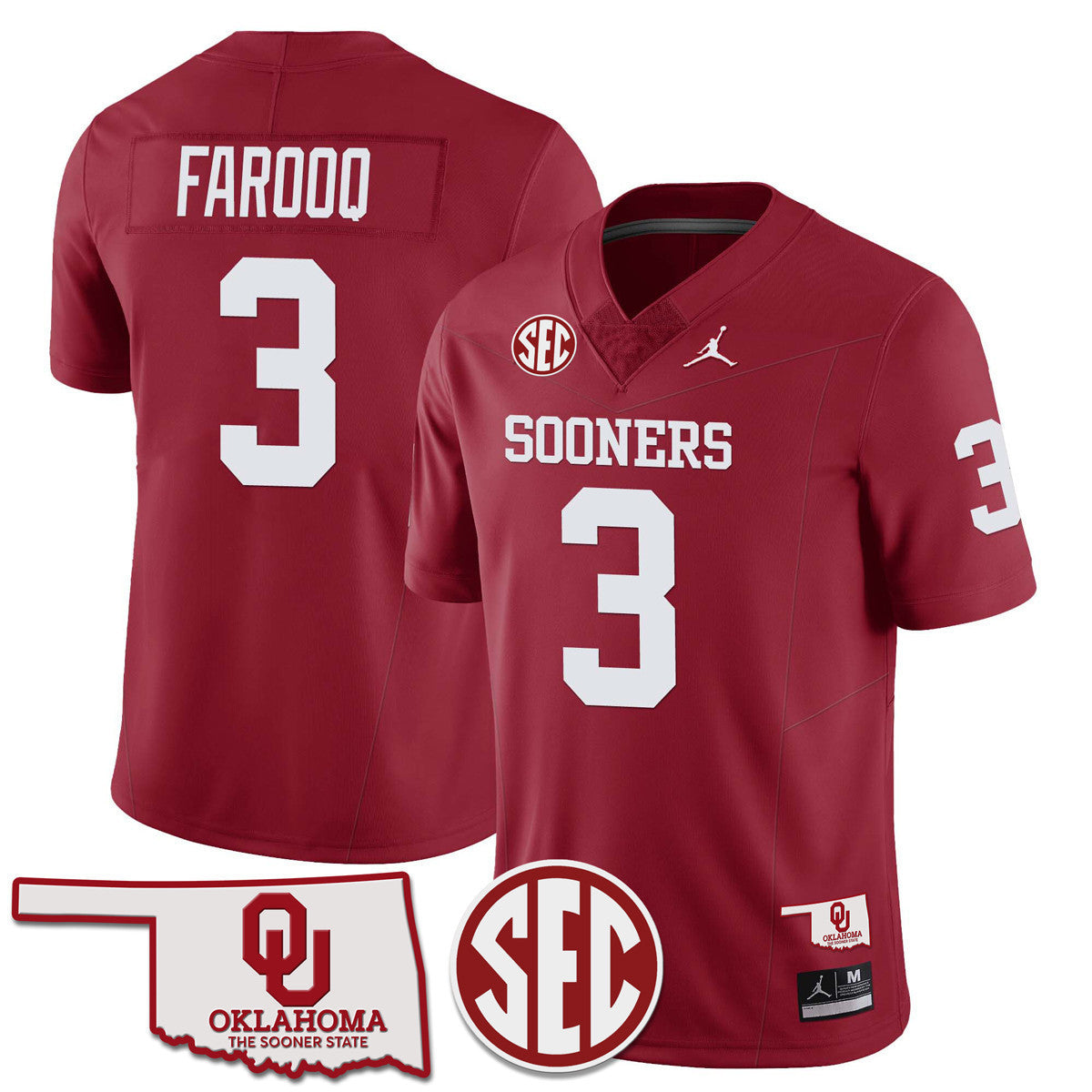 Men's Oklahoma Sooners 2024 SEC Patch Vapor Premier Limited Jersey - All Stitched
