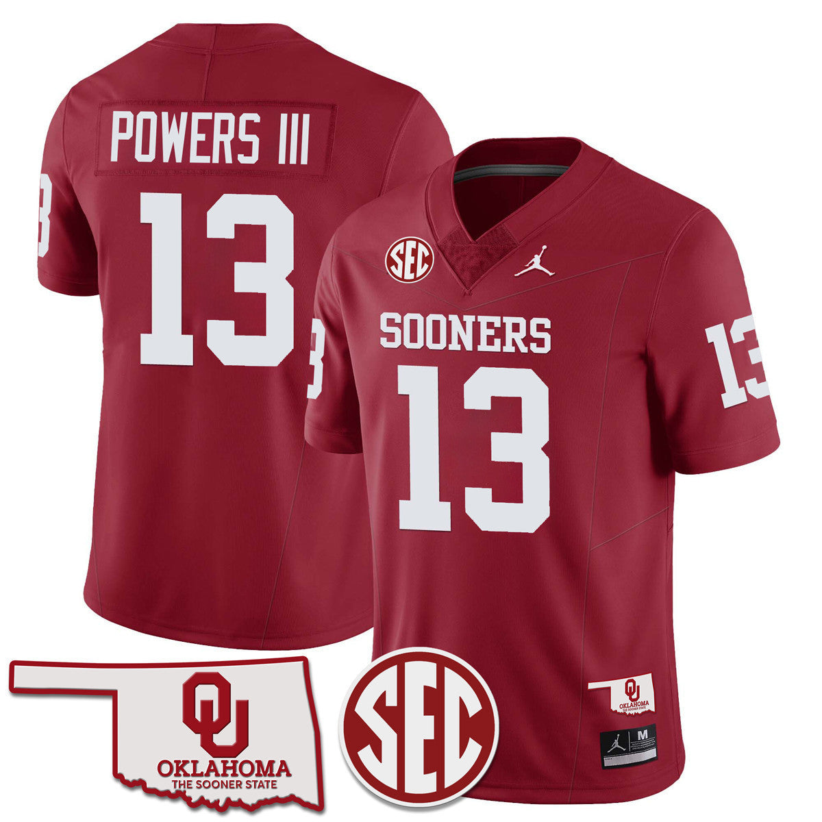 Men's Oklahoma Sooners 2024 SEC Patch Vapor Premier Limited Jersey - All Stitched
