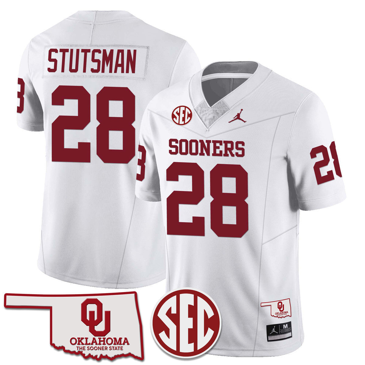 Men's Oklahoma Sooners 2024 SEC Patch Vapor Premier Limited Jersey - All Stitched