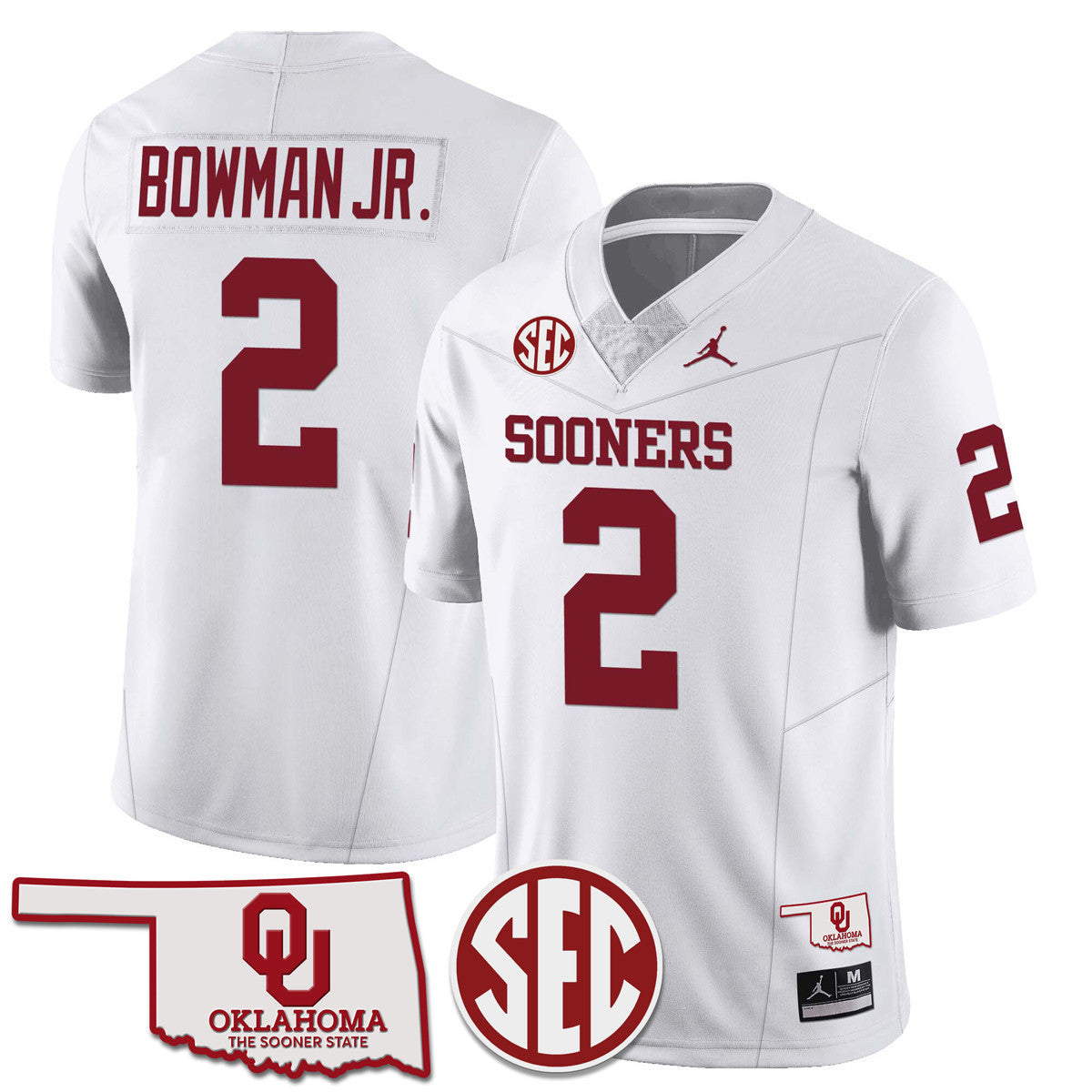 Men's Oklahoma Sooners 2024 SEC Patch Vapor Premier Limited Jersey - All Stitched