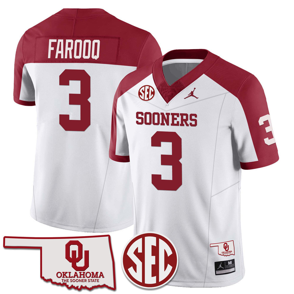 Men's Oklahoma Sooners 2024 SEC Patch Vapor Premier Limited Jersey - All Stitched