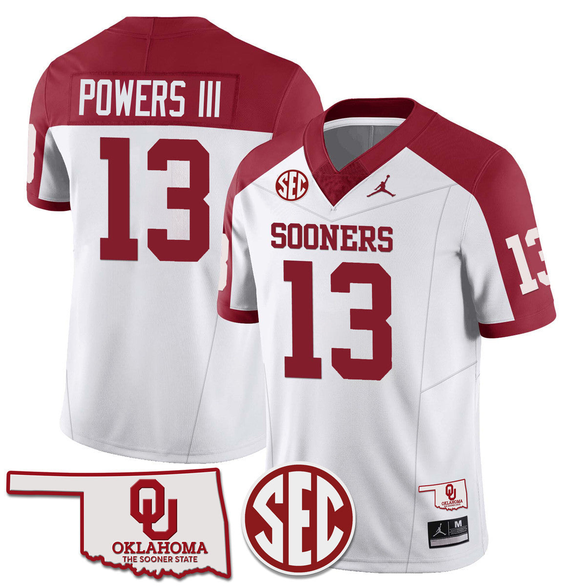 Men's Oklahoma Sooners 2024 SEC Patch Vapor Premier Limited Jersey - All Stitched