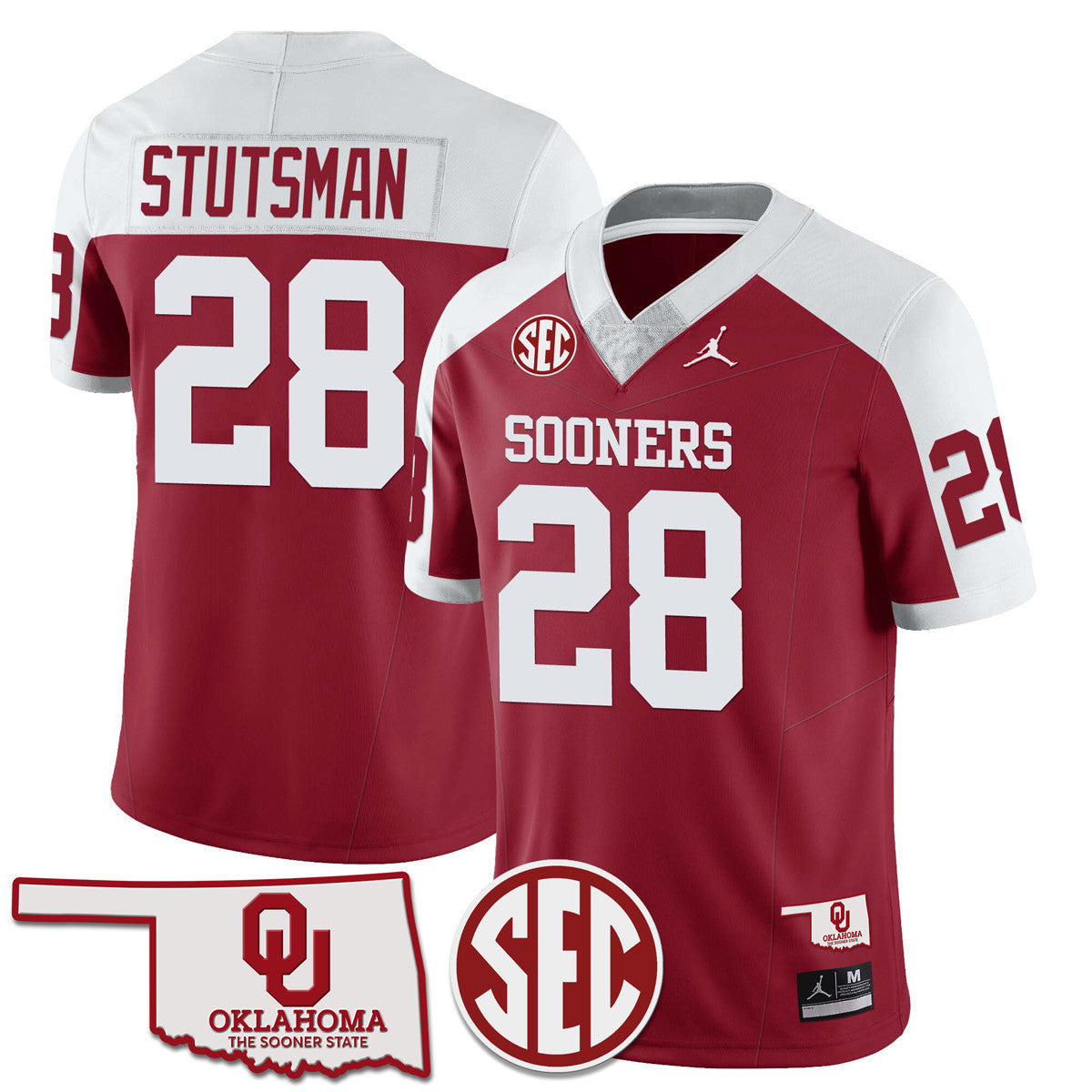 Men's Oklahoma Sooners 2024 SEC Patch Vapor Premier Limited Jersey - All Stitched