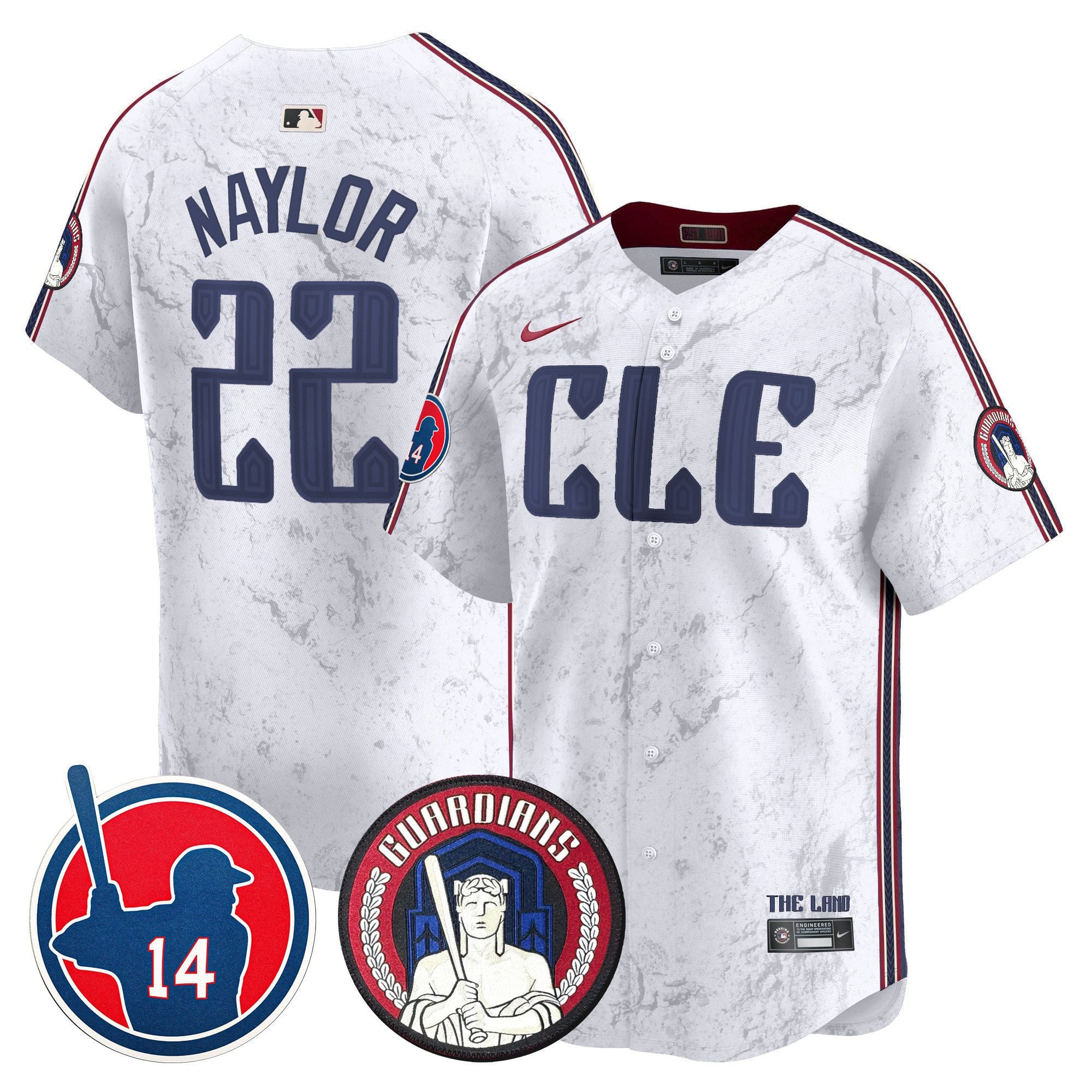 Men's Cleveland Guardians Larry Doby Patch City Connect Vapor Premier Limited Jersey - All Stitched