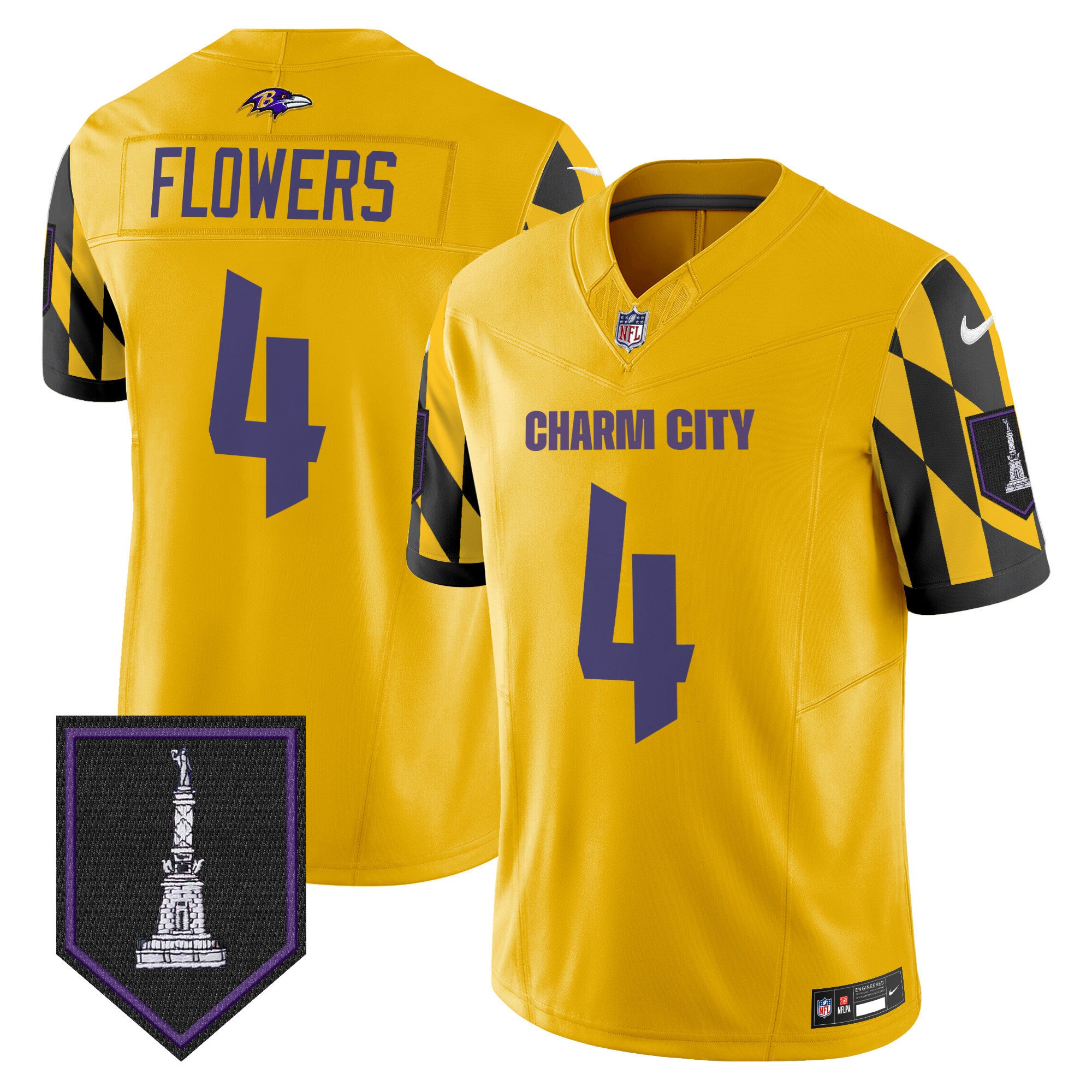 Men's Ravens City Edition Patch Vapor Limited Jersey - All Stitched