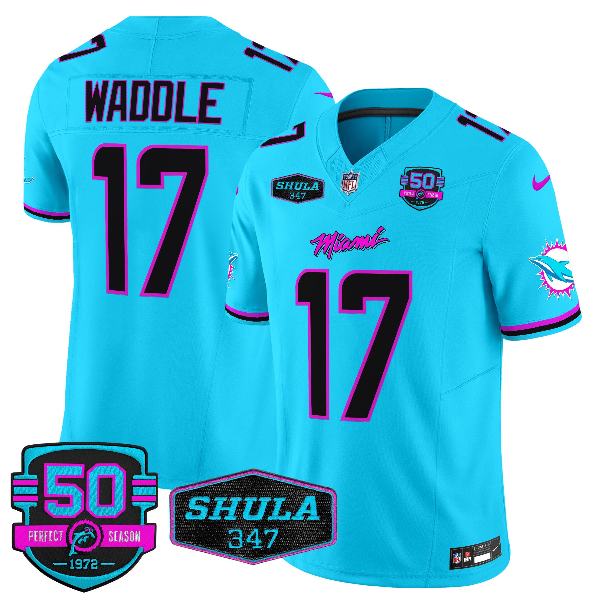 Men's Dolphins Miami Vice Vapor Limited Jersey V4 - All Stitched