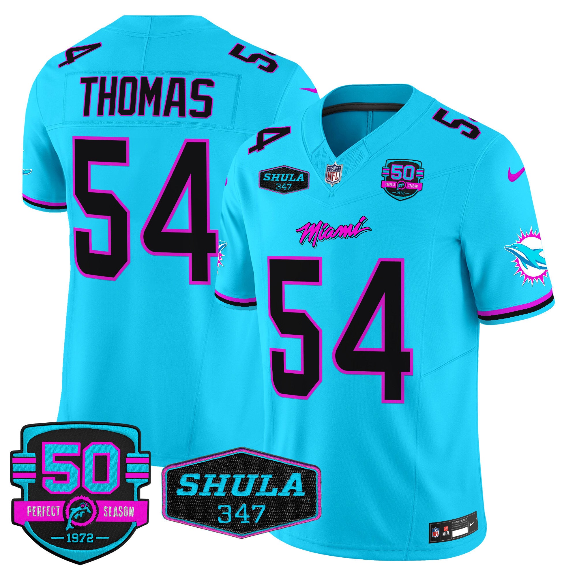 Men's Dolphins Miami Vice Vapor Limited Jersey V4 - All Stitched