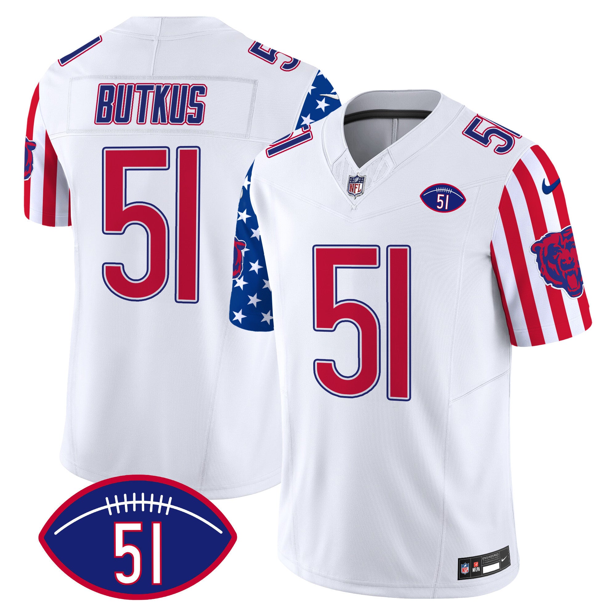 Men's Bears American Style Vapor Limited Jersey - All Stitched
