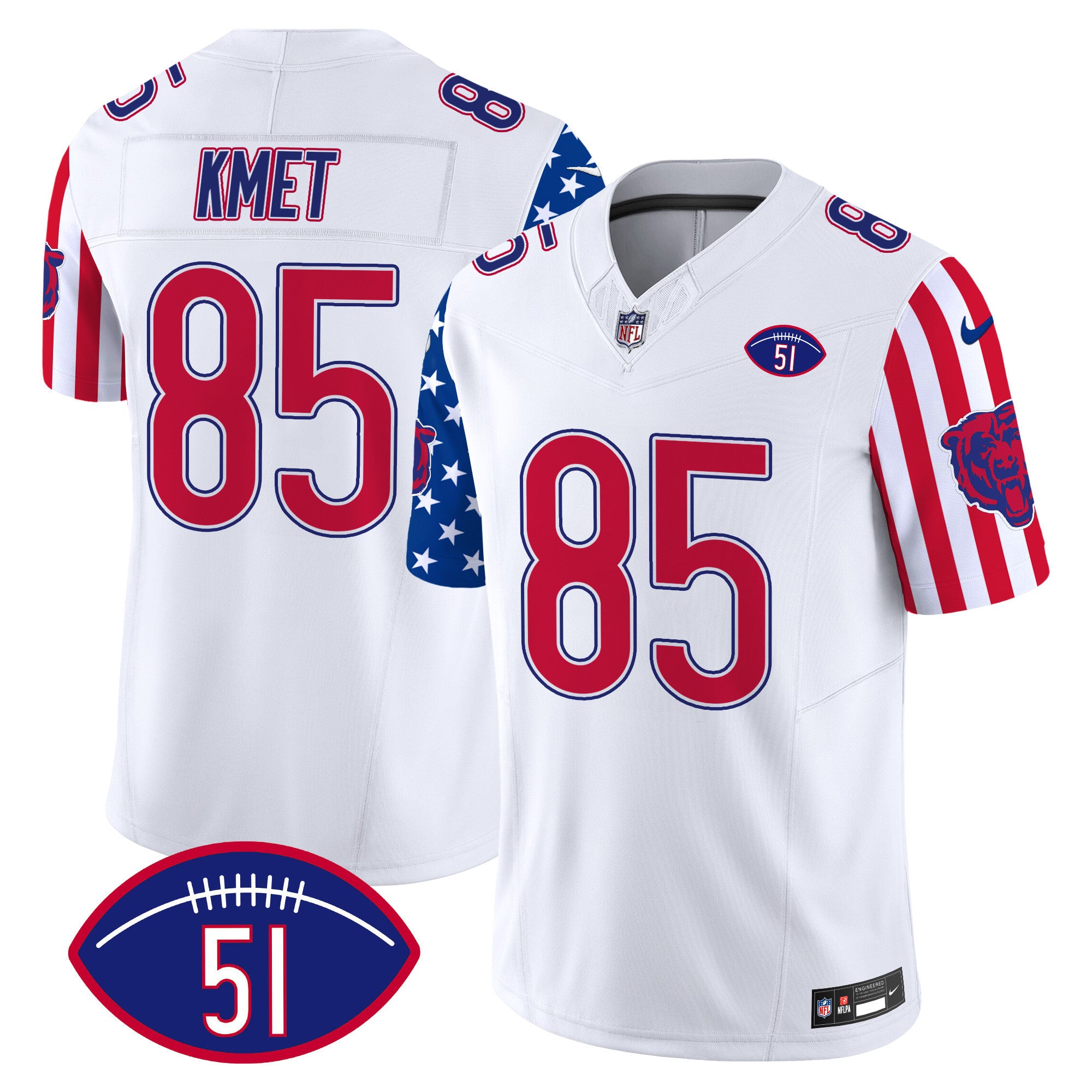 Men's Bears American Style Vapor Limited Jersey - All Stitched