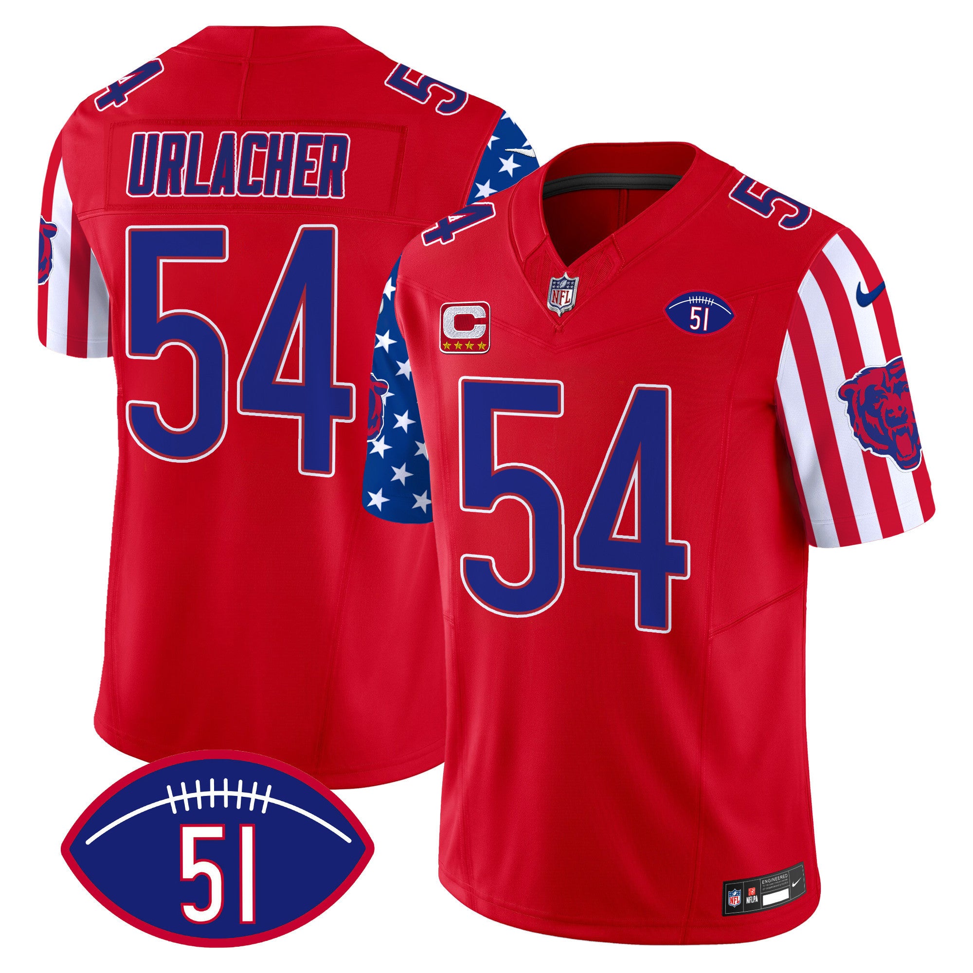 Men's Bears American Style Vapor Limited Jersey - All Stitched