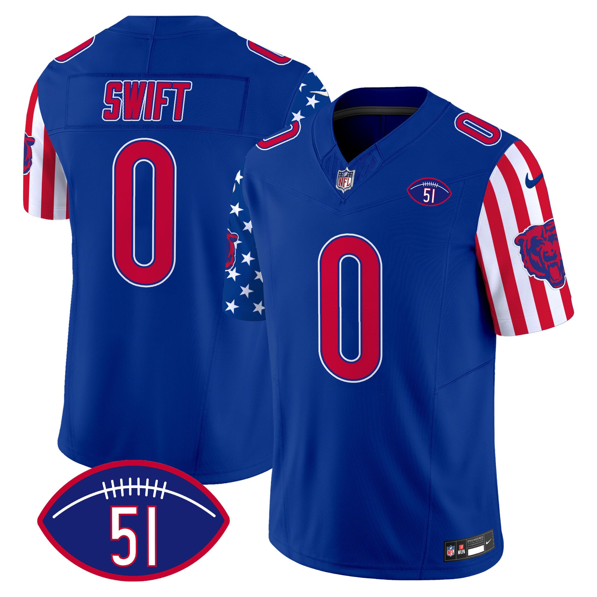 Men's Bears American Style Vapor Limited Jersey - All Stitched