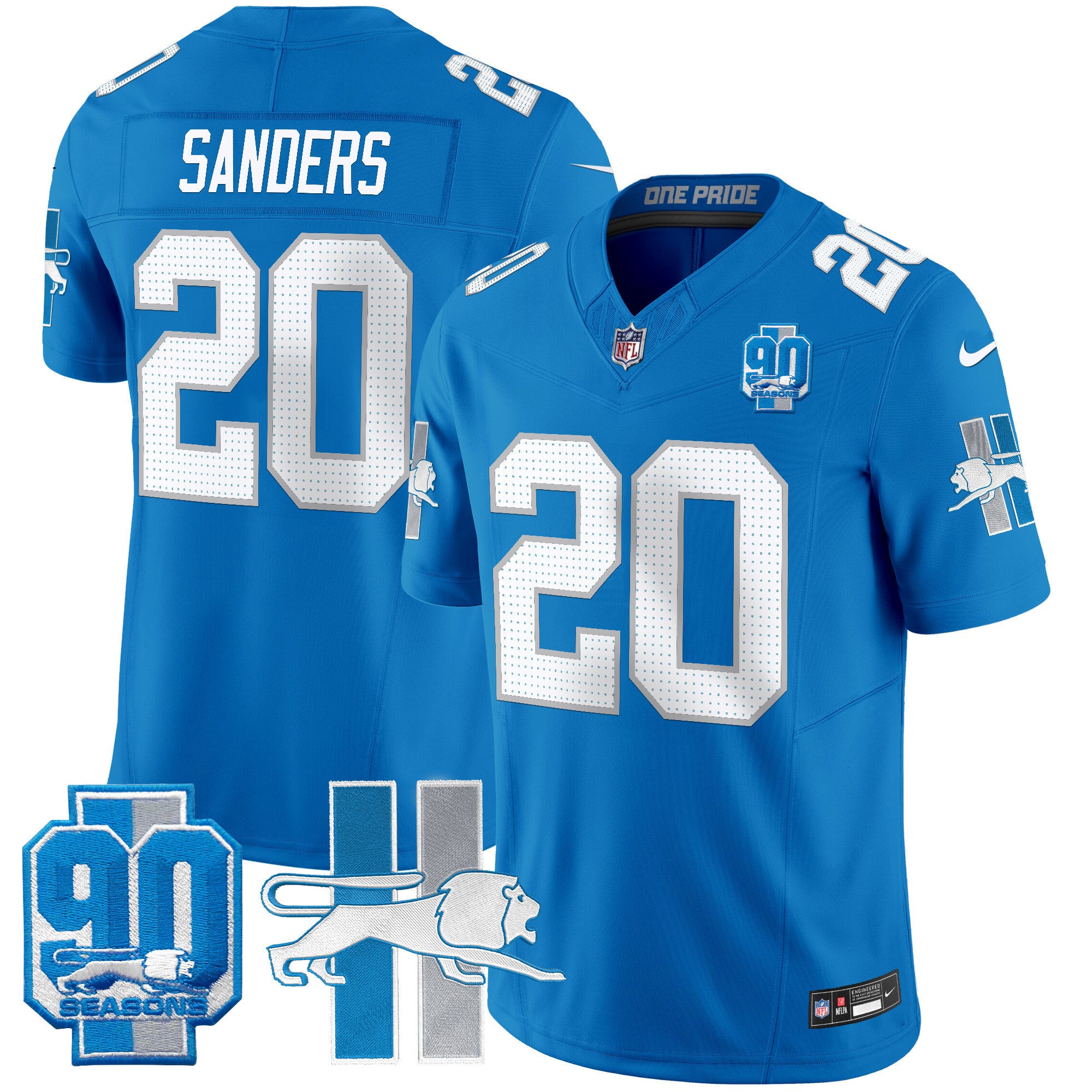 Men's Detroit Lion 1946 Throwback Vapor Limited Jersey - All Stitched