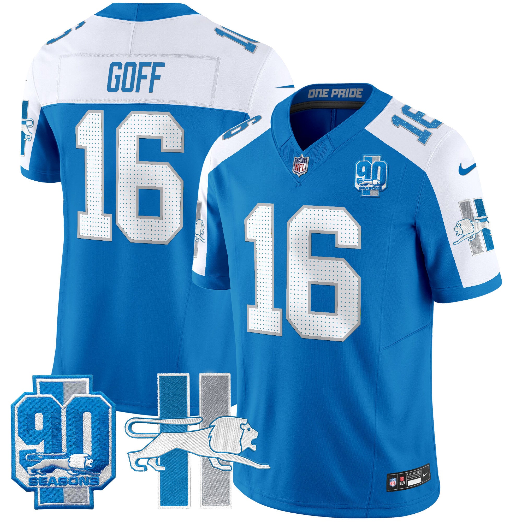 Men's Detroit Lion 1946 Throwback Vapor Limited Jersey - All Stitched