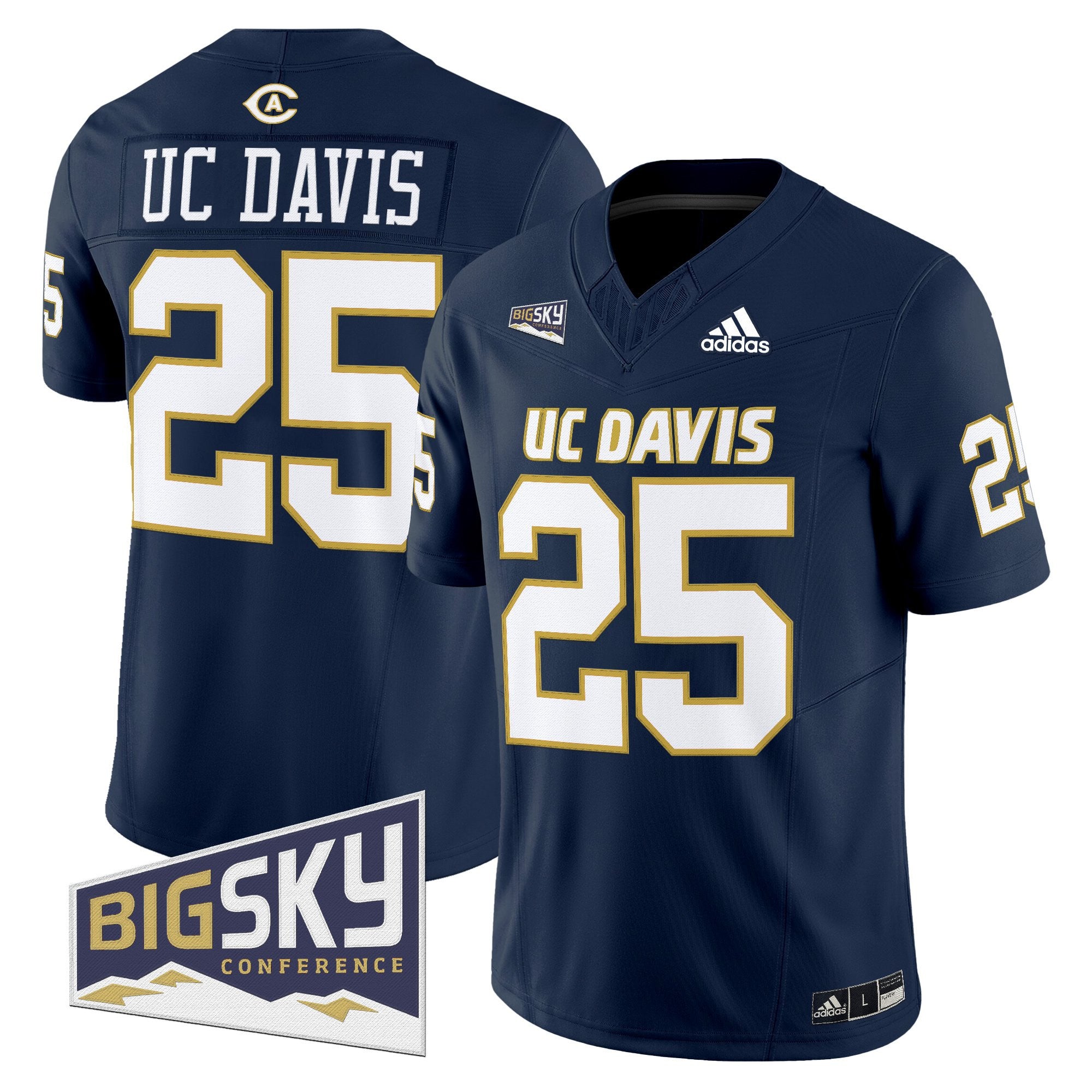Men's UC Davis Aggies 2025 'Lake Tahoe Patch' Vapor Limited Jersey - All Stitched