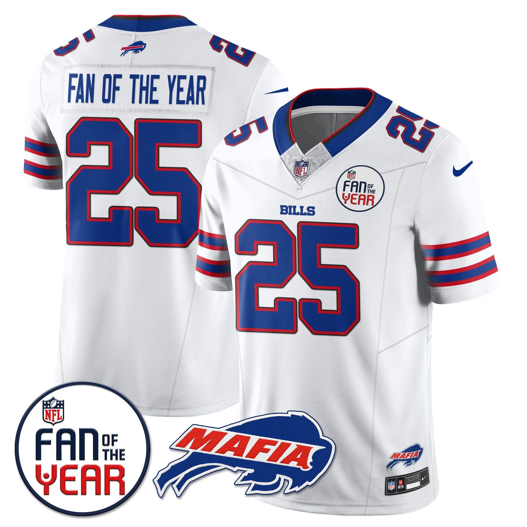 Men's Buffalo Bills "Fan Of The Year" Jersey - All Stitched