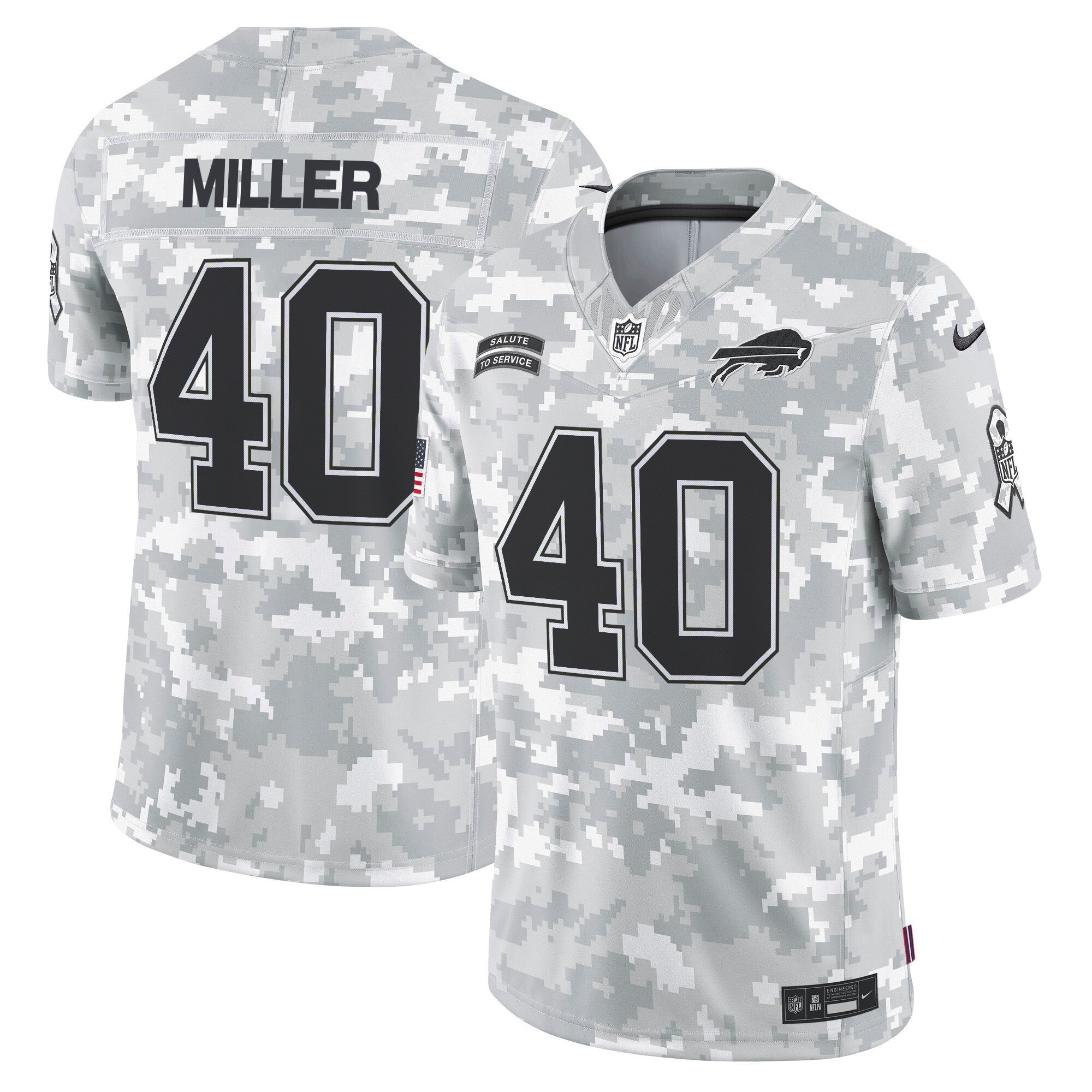 Buffalo Bills 2024 Salute to Service Vapor Limited Jersey - Arctic Camo - All Stitched