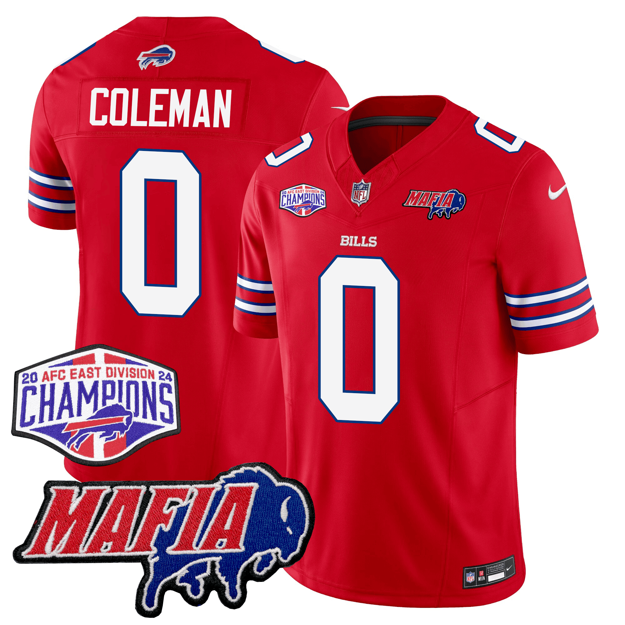 Men's Buffalo Bills 24/25 Jersey - Bills Mafia + AFC East Championship Patch