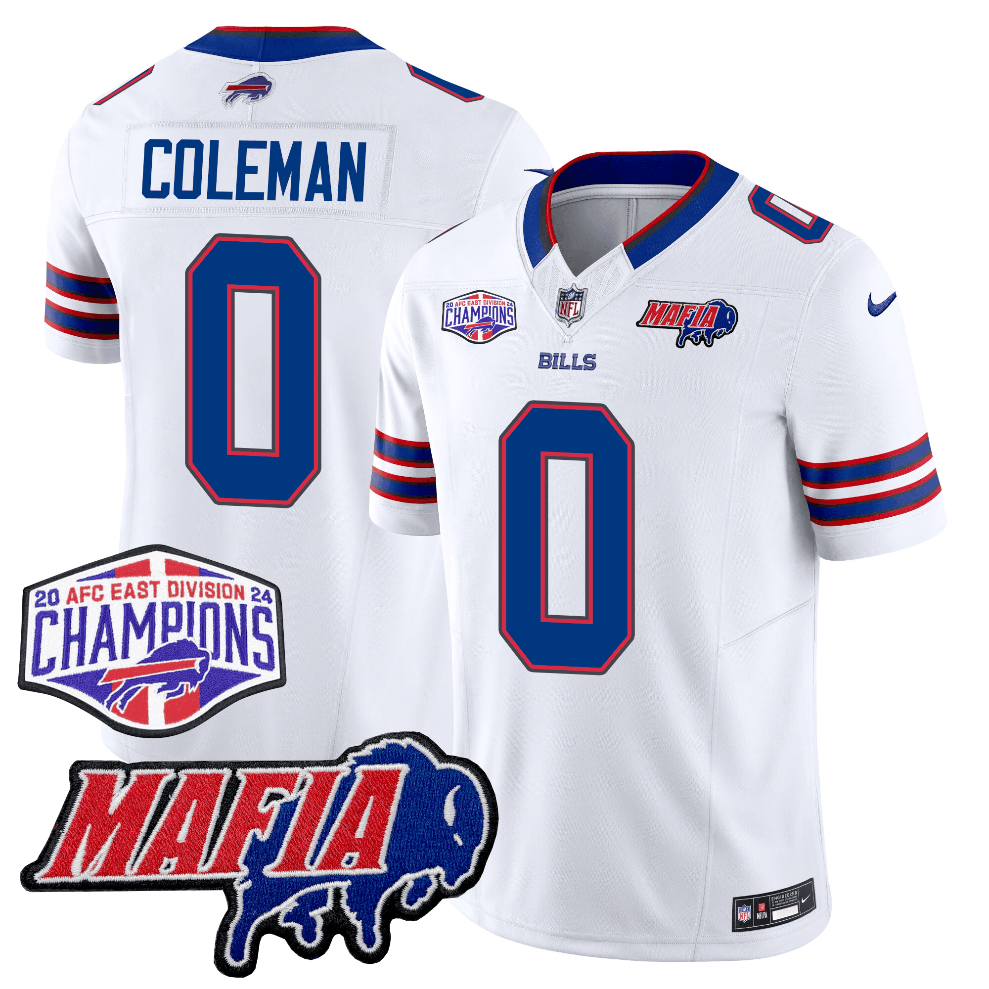 Men's Buffalo Bills 24/25 Jersey - Bills Mafia + AFC East Championship Patch