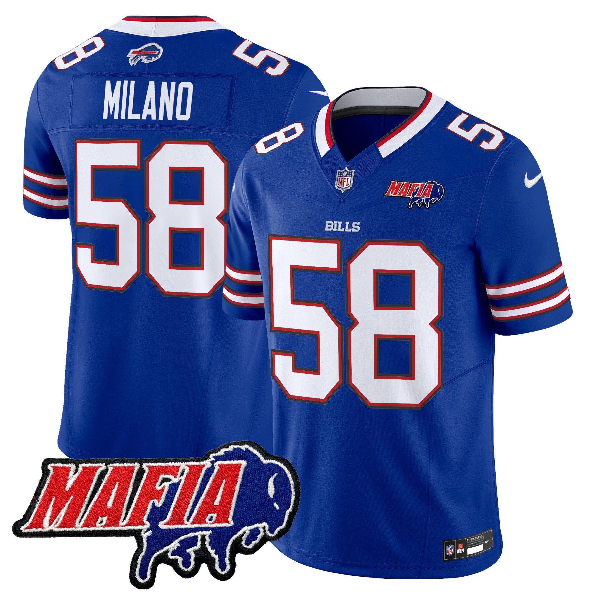 Men's Buffalo Bills 2024 Bills Mafia Patch Vapor Limited Jersey - All Stitched