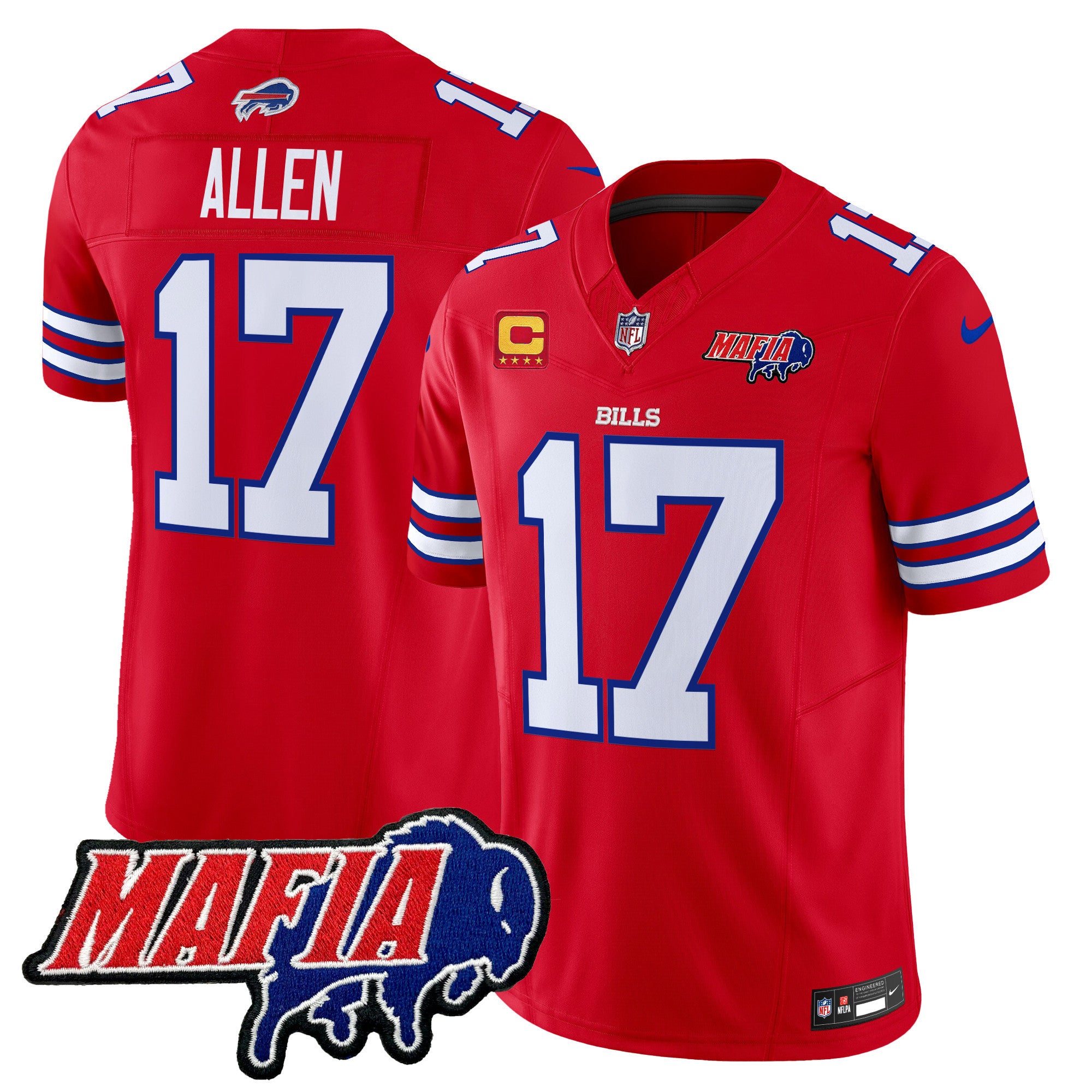 Men's Buffalo Bills 2024 Bills Mafia Patch Vapor Limited Jersey - All Stitched