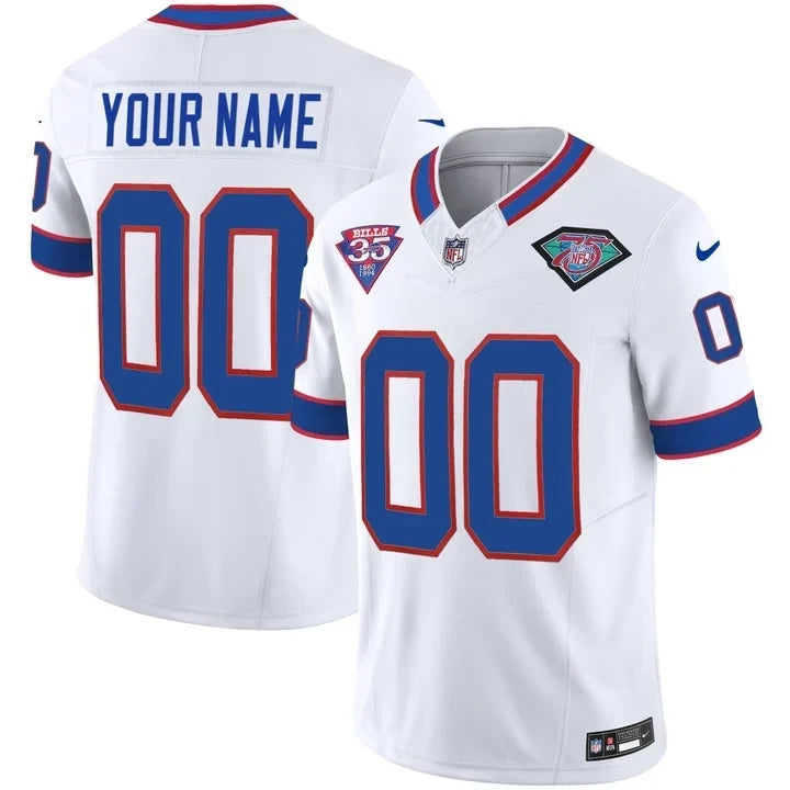 Buffalo Bills 1994 Throwback Vapor Custom Jersey - All Stitched