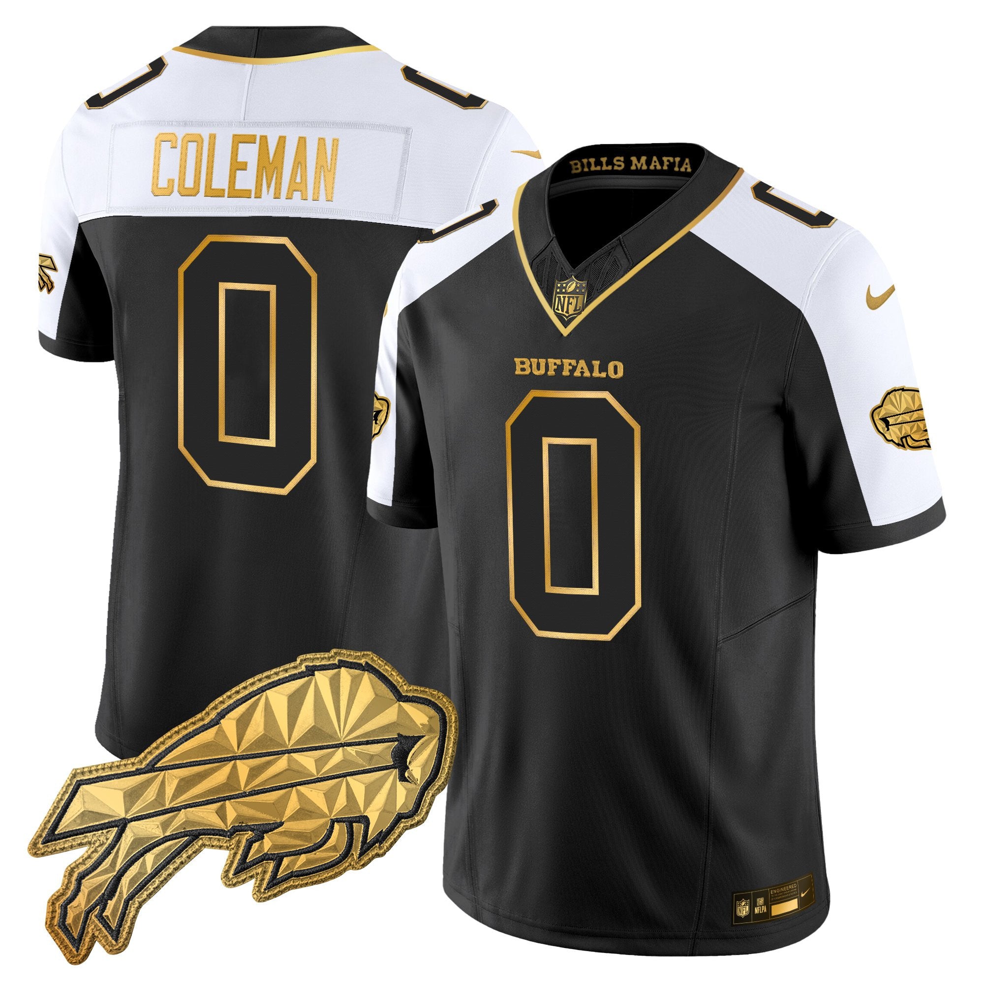 Men's Buffalo Bills 2025 "Rivalries" Gold Vapor Limited Jersey - All Stitched