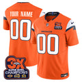 Custom Name/Gender Denver Broncos 3-Time Champions Patch Vapor Limited Jersey - All Stitched