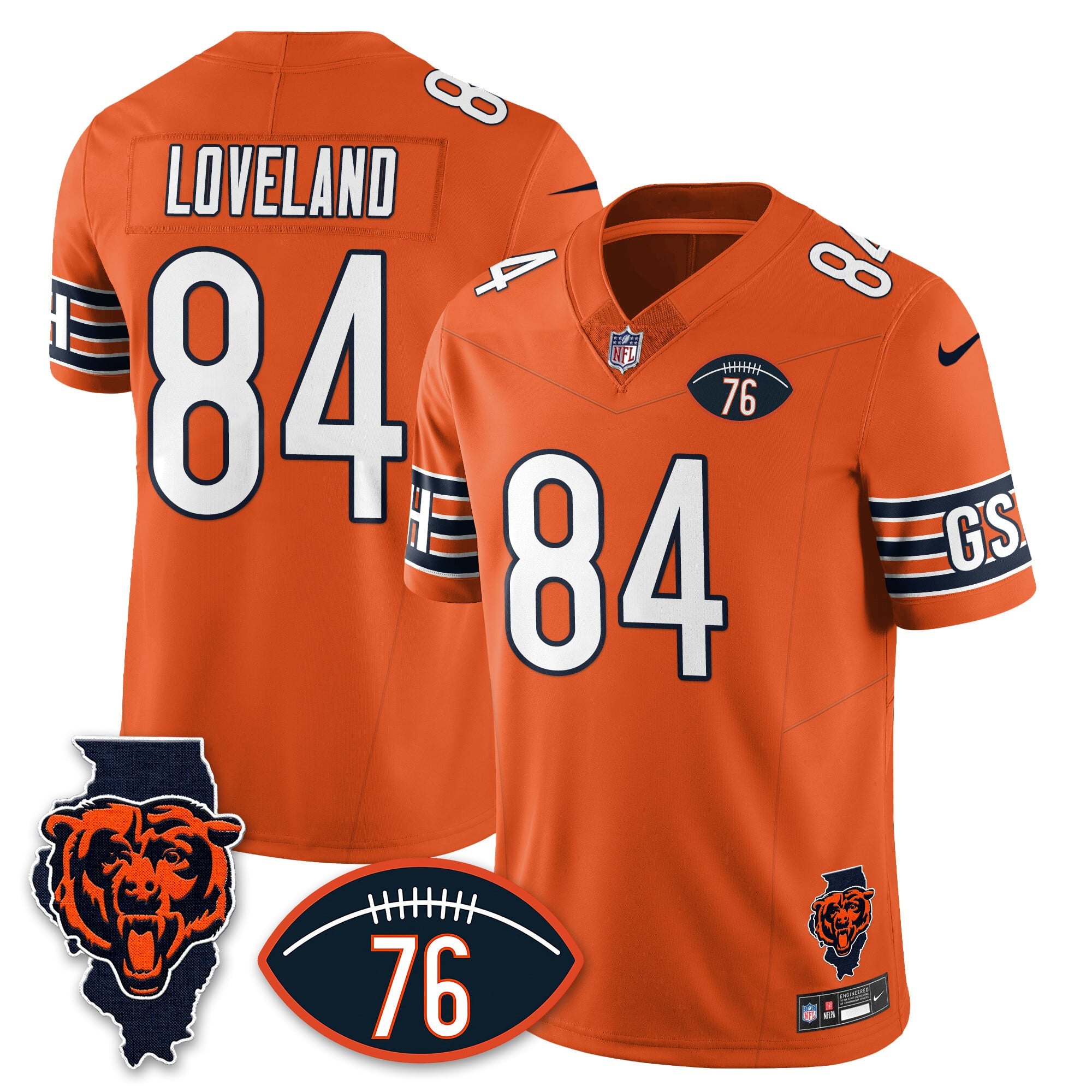 Men's Chicago Bears Honor Steve McMichael Jersey - All Stitched