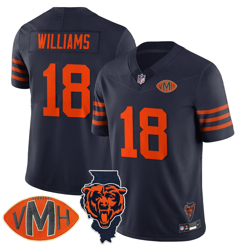Custom Chicago Bears Honor Virginia Halas McCaskey Jersey - All Stitched