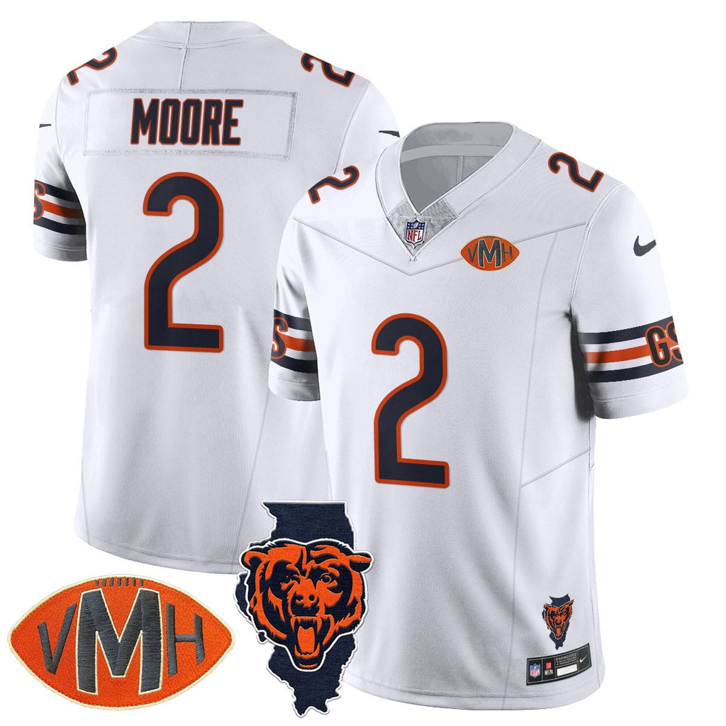 Custom Chicago Bears Honor Virginia Halas McCaskey Jersey - All Stitched