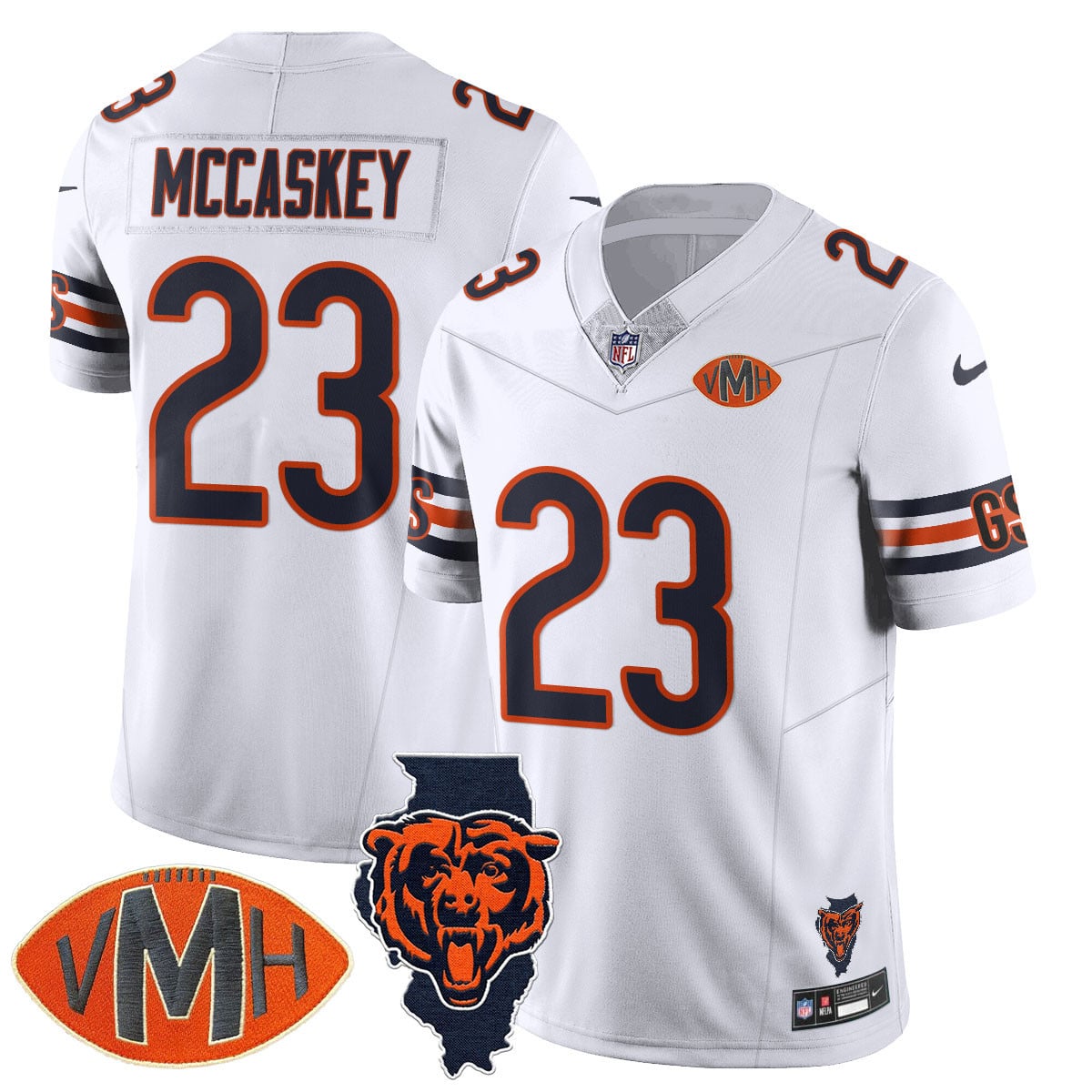 Custom Chicago Bears Honor Virginia Halas McCaskey Jersey - All Stitched