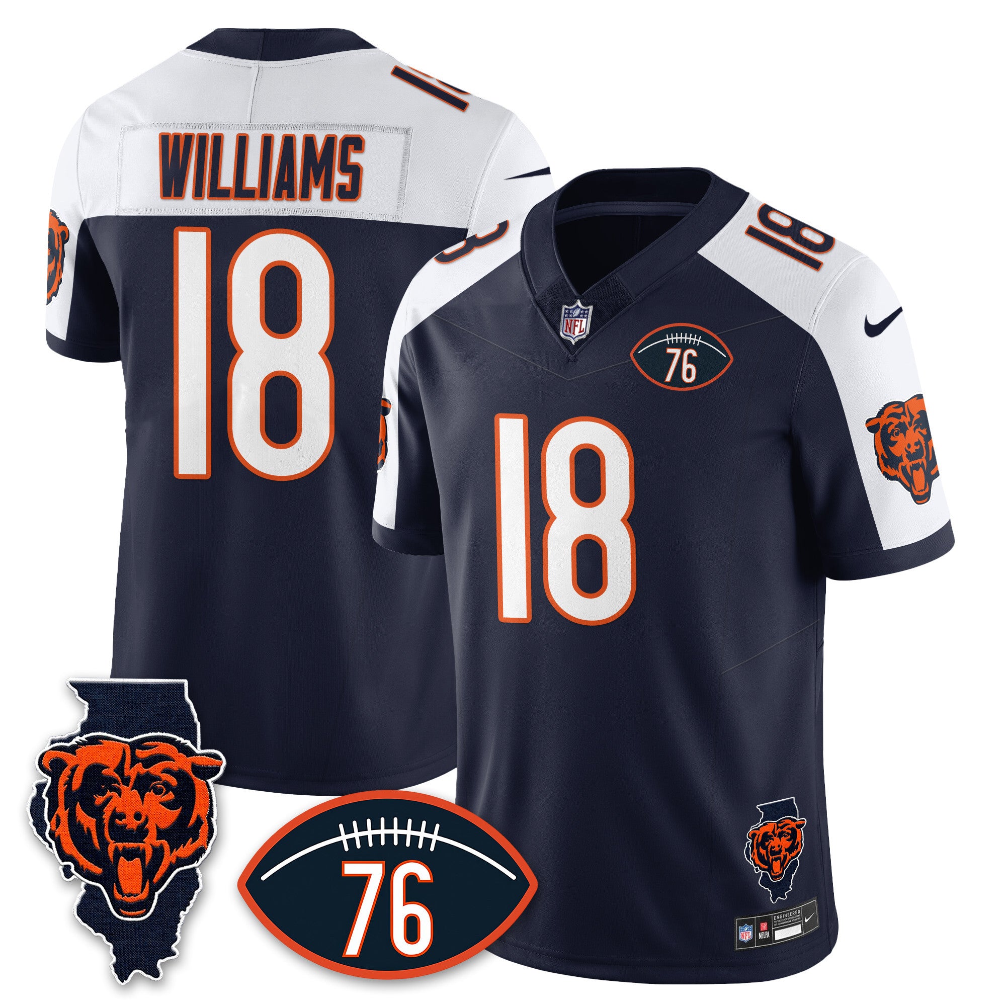 Chicago Bears Honor Steve McMichael Custom Jersey - All Stitched