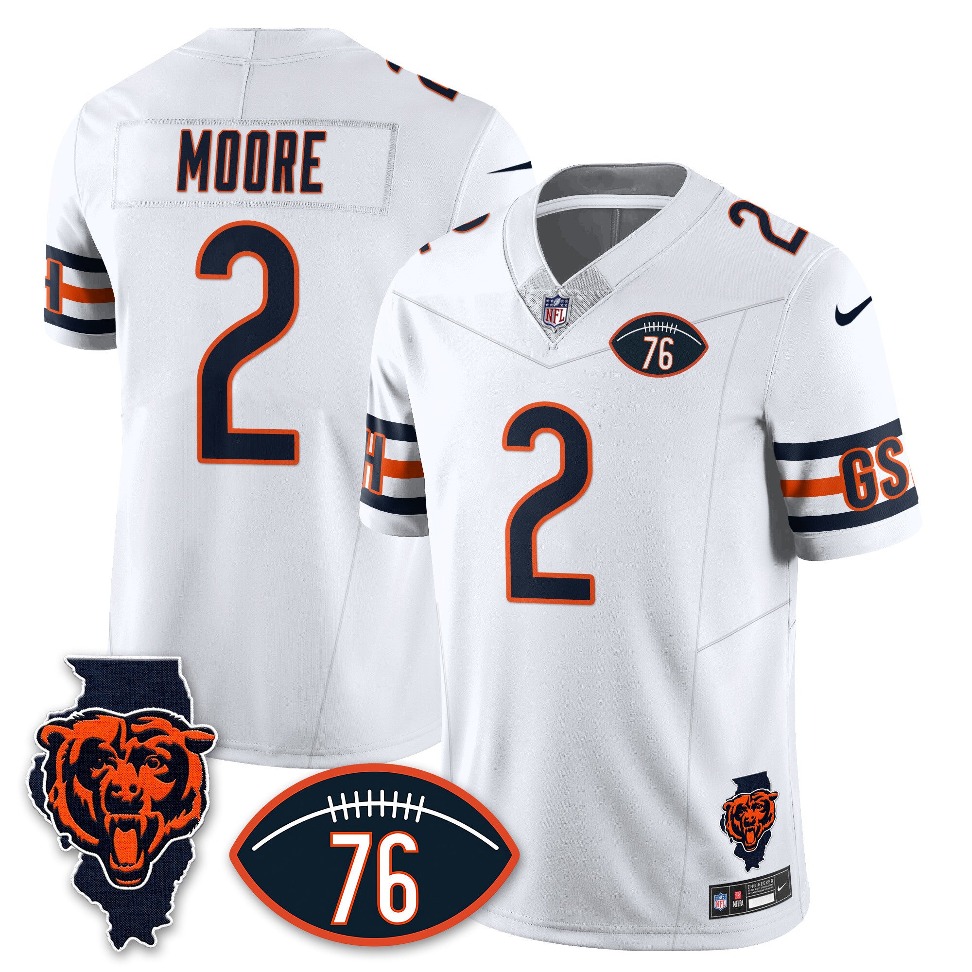 Chicago Bears Honor Steve McMichael Custom Jersey - All Stitched