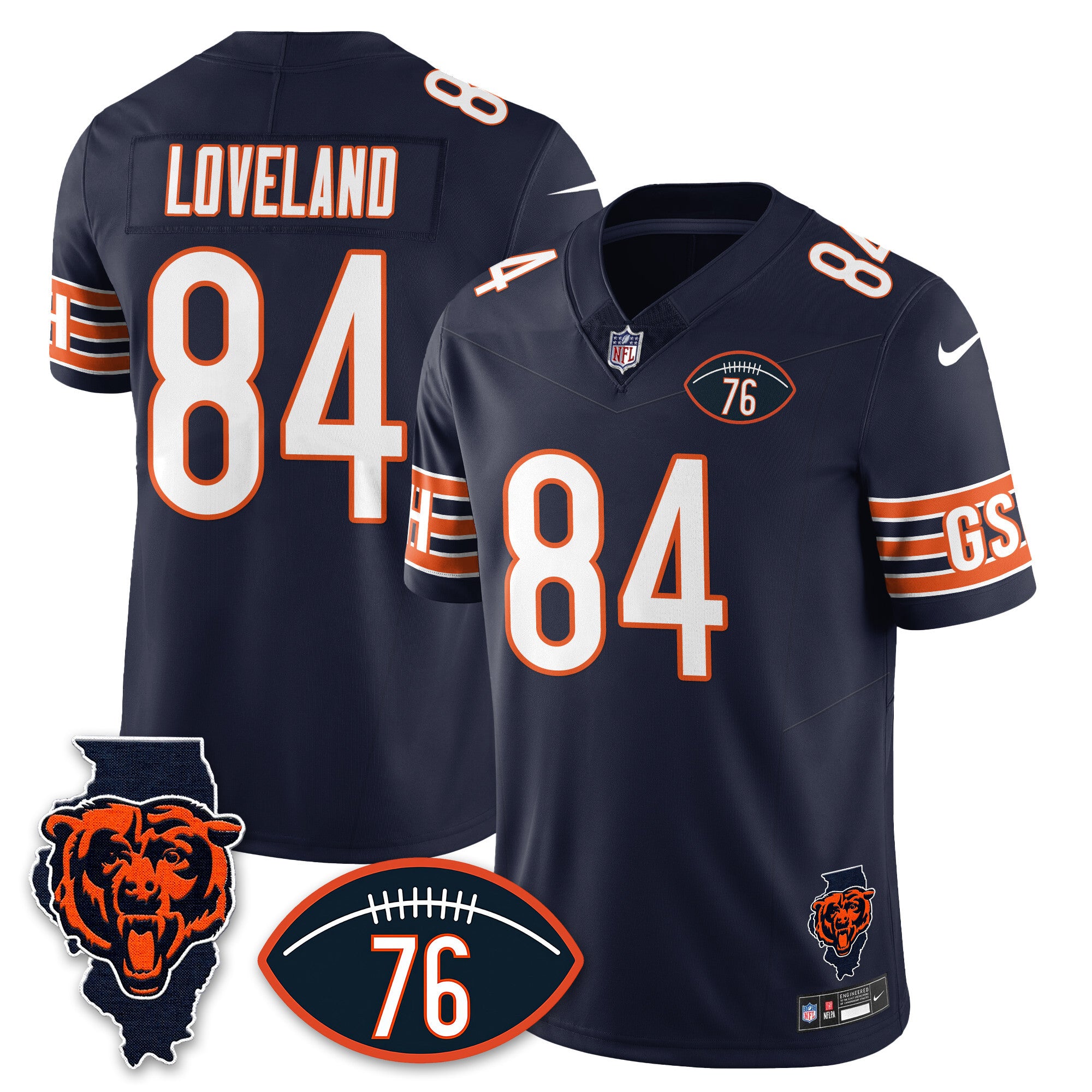 Chicago Bears Honor Steve McMichael Custom Jersey - All Stitched