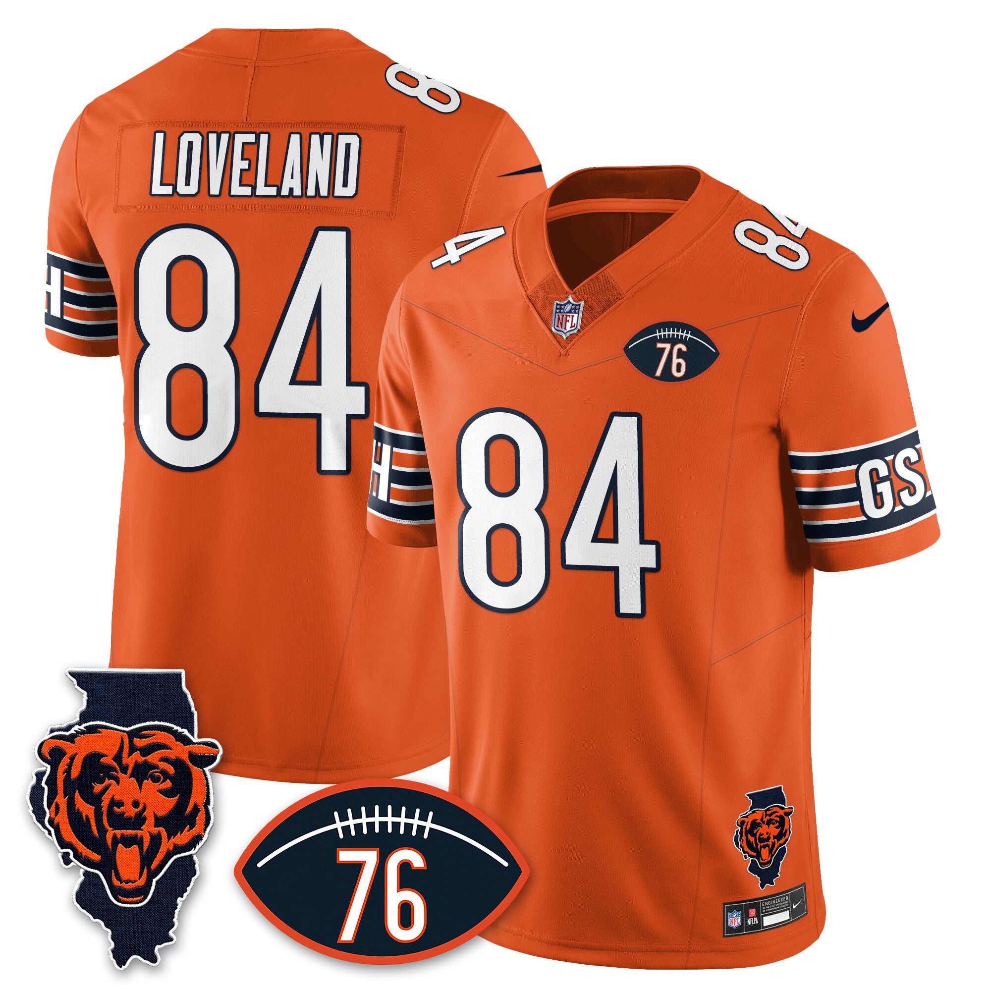 Chicago Bears Honor Steve McMichael Custom Jersey - All Stitched
