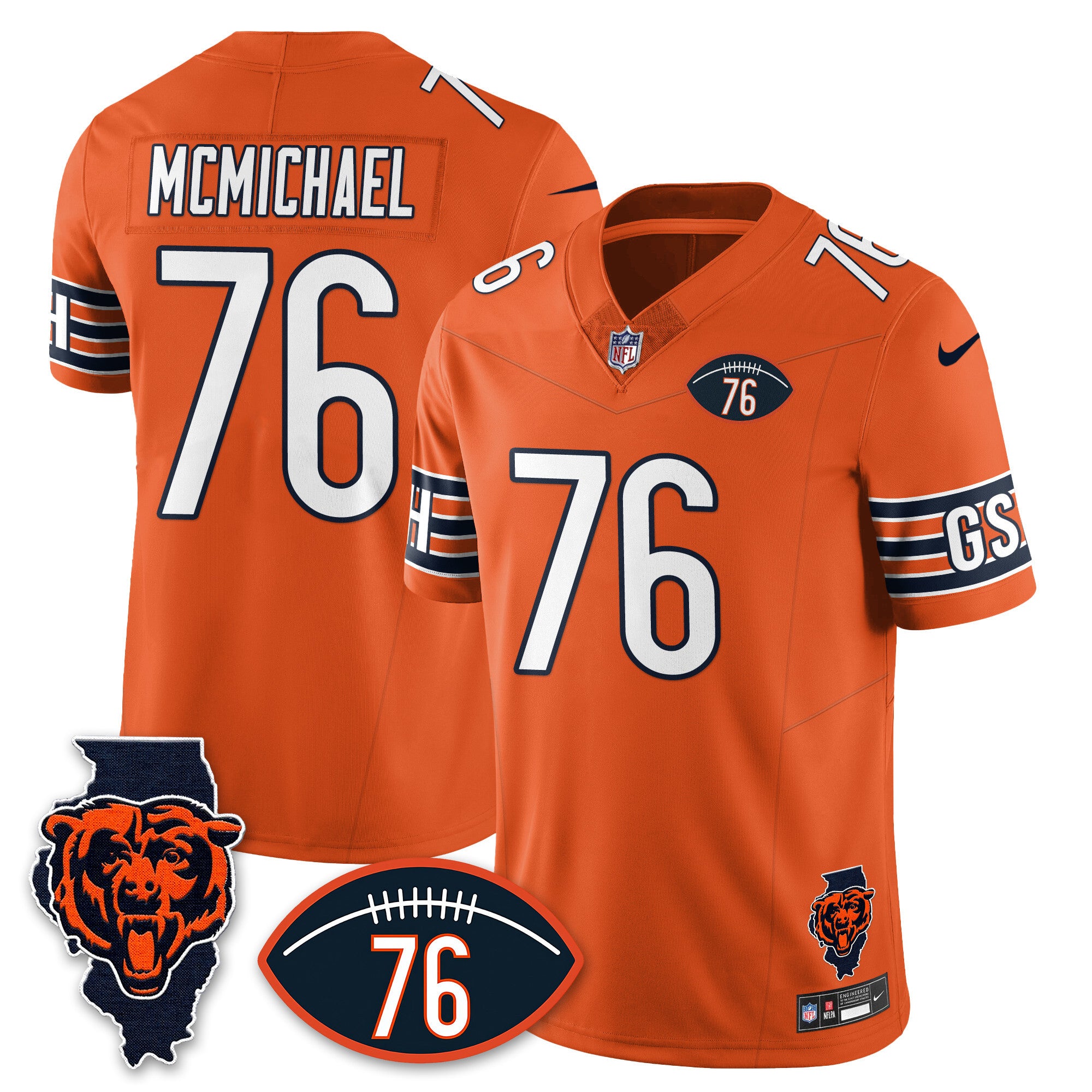 Women's Chicago Bears Honor Steve McMichael Jersey - All Stitched