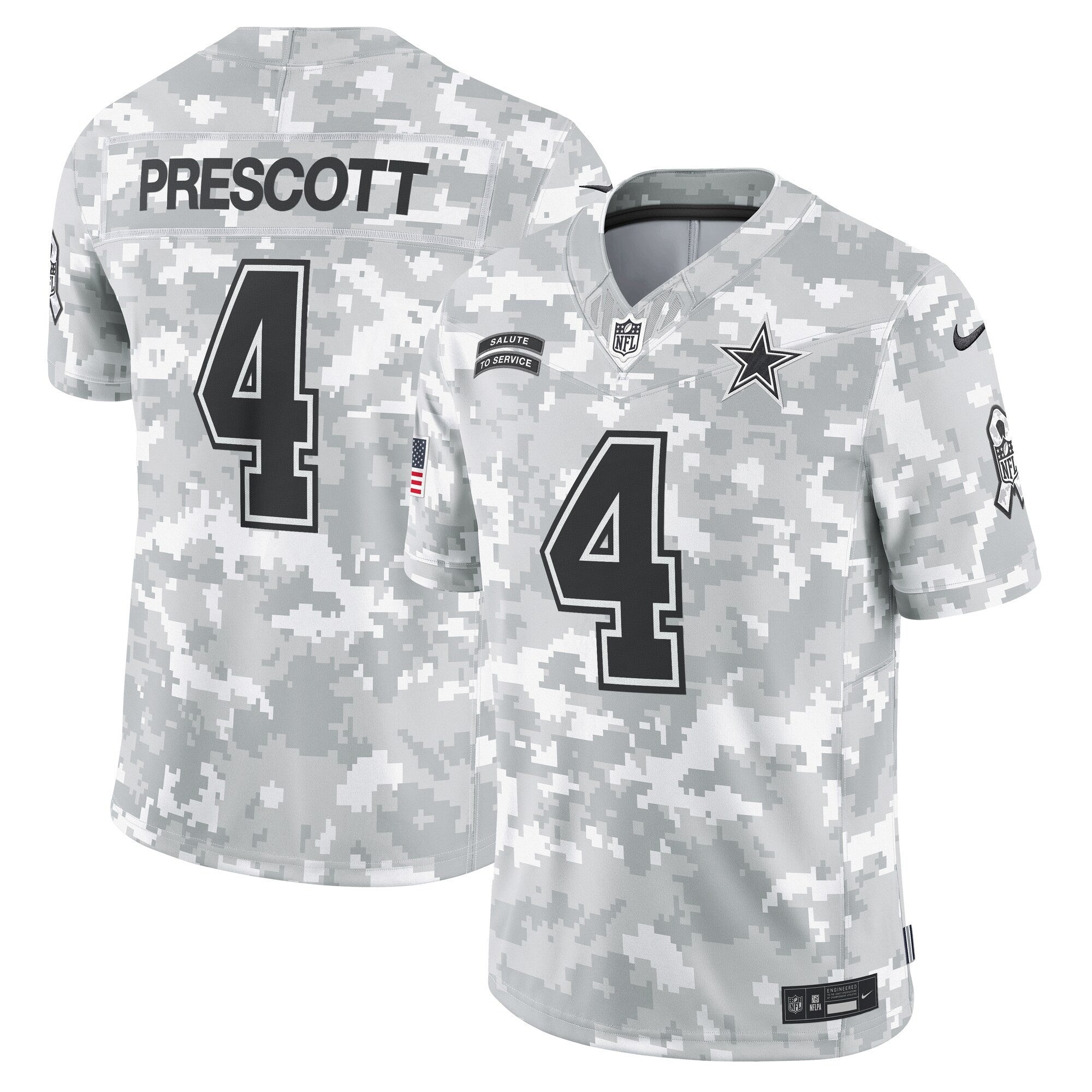 Dallas Cowboys 2024 Salute to Service Vapor Limited Jersey - Arctic Camo