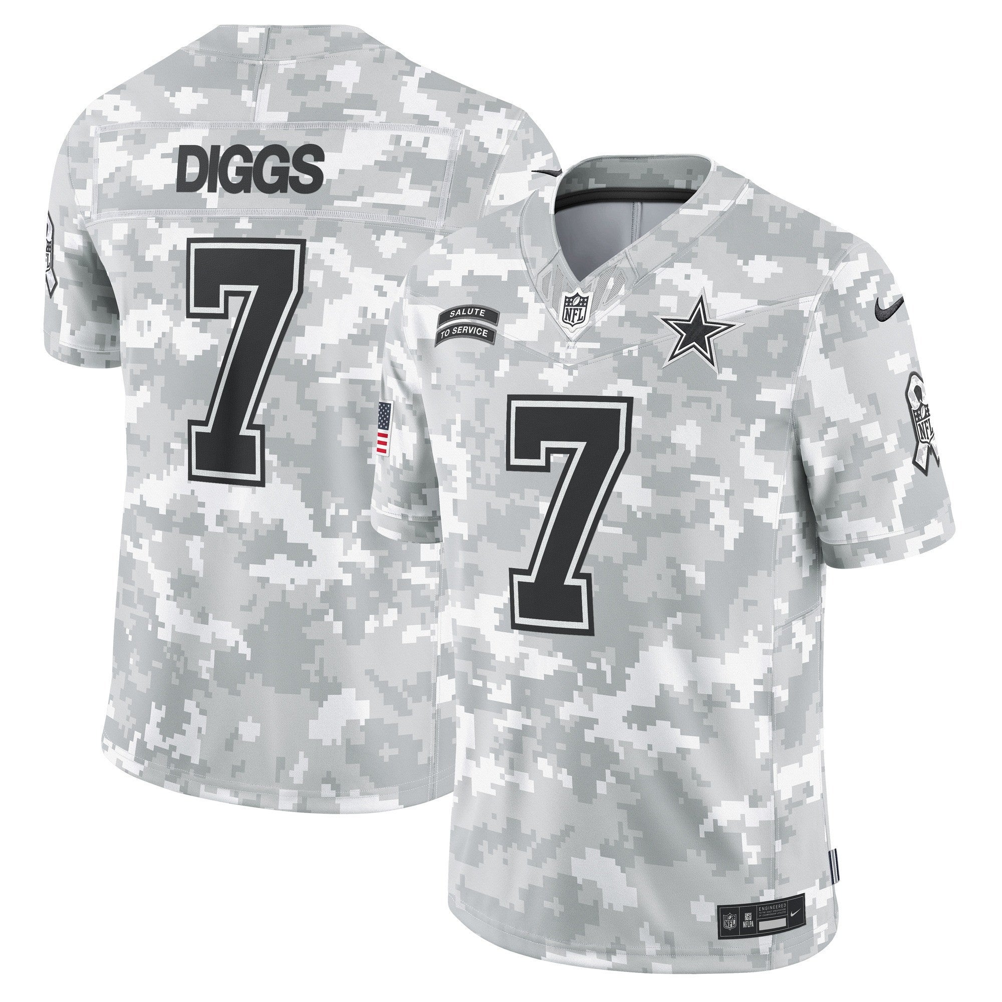 Dallas Cowboys 2024 Salute to Service Vapor Limited Jersey - Arctic Camo