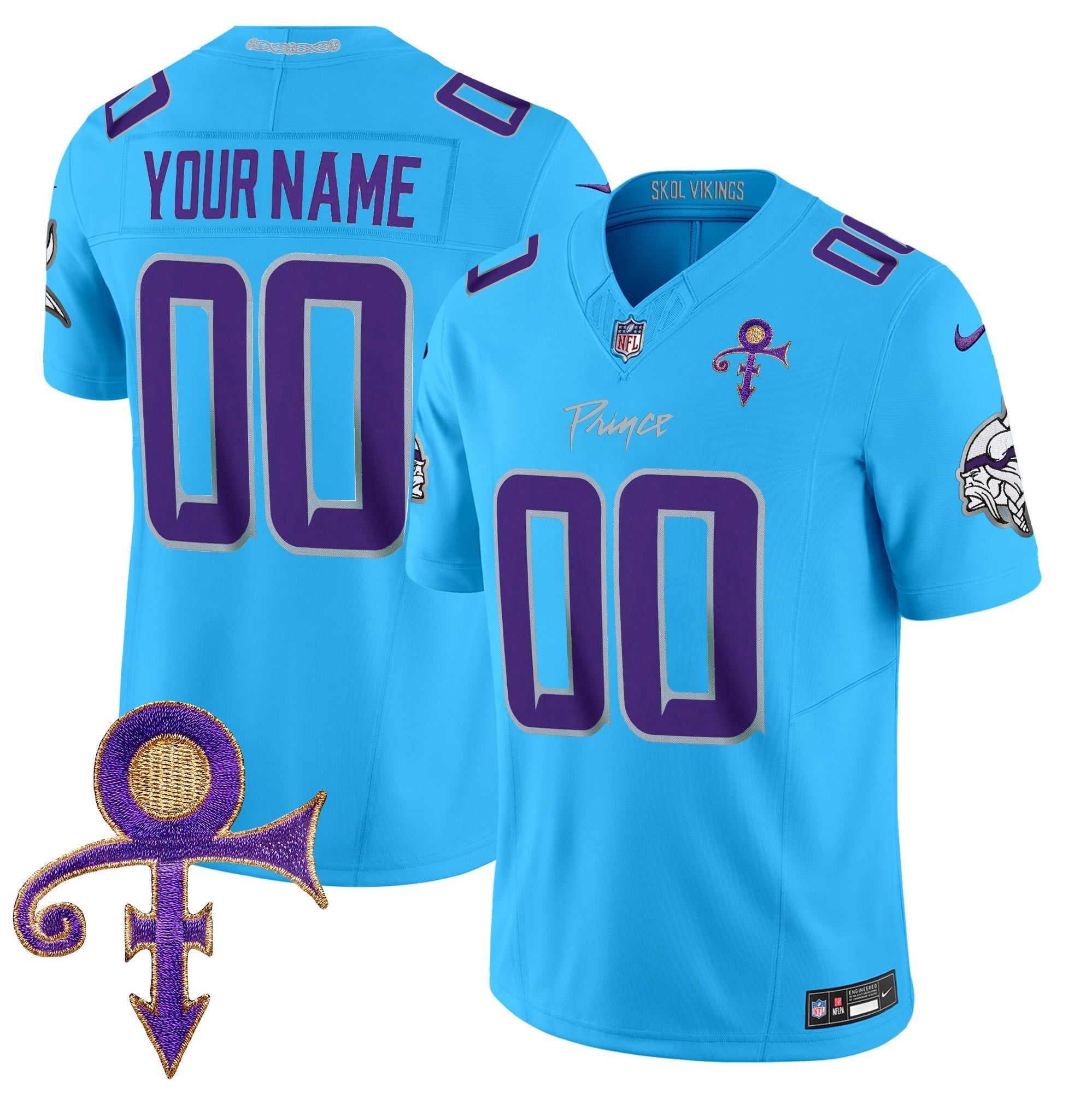 Minnesota Vikings 2024 Prince Vapor Limited Custom Jersey - All Stitched