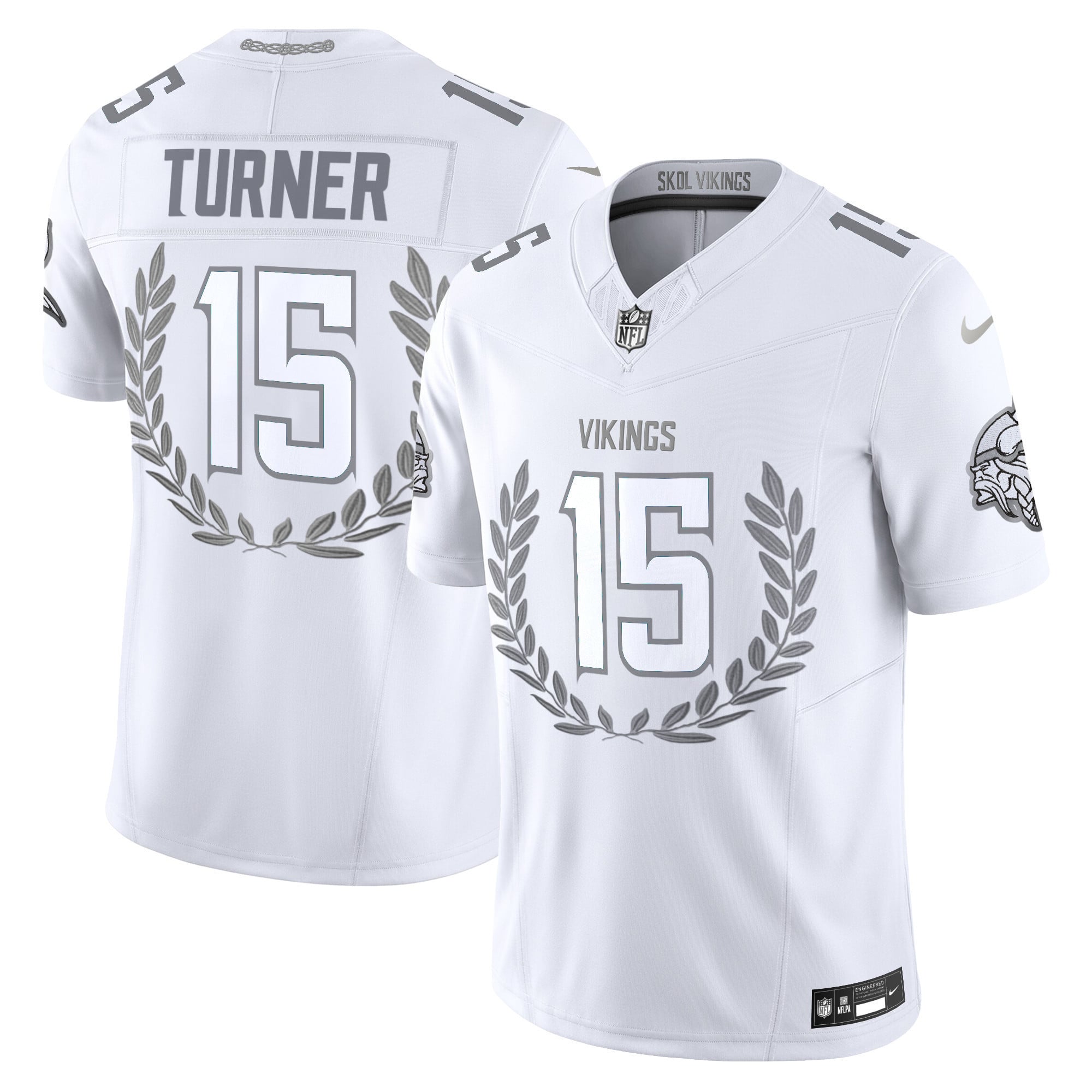 Minnesota Vikings Platinum MVP Vapor Limited Jersey - All Stitched