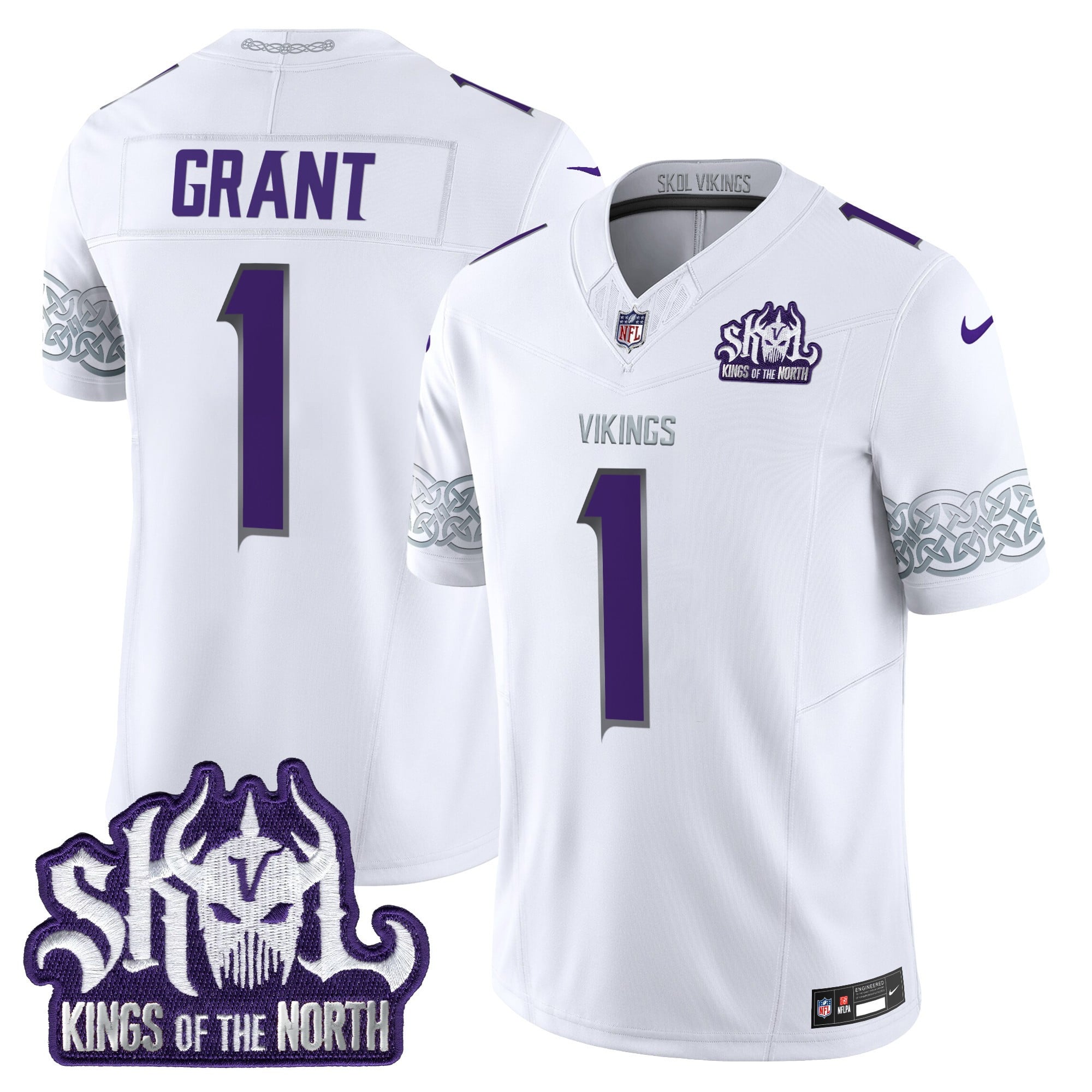 Men's Minnesota Vikings King Of The North Patch Vapor Limited Jersey V2 - All Stitched