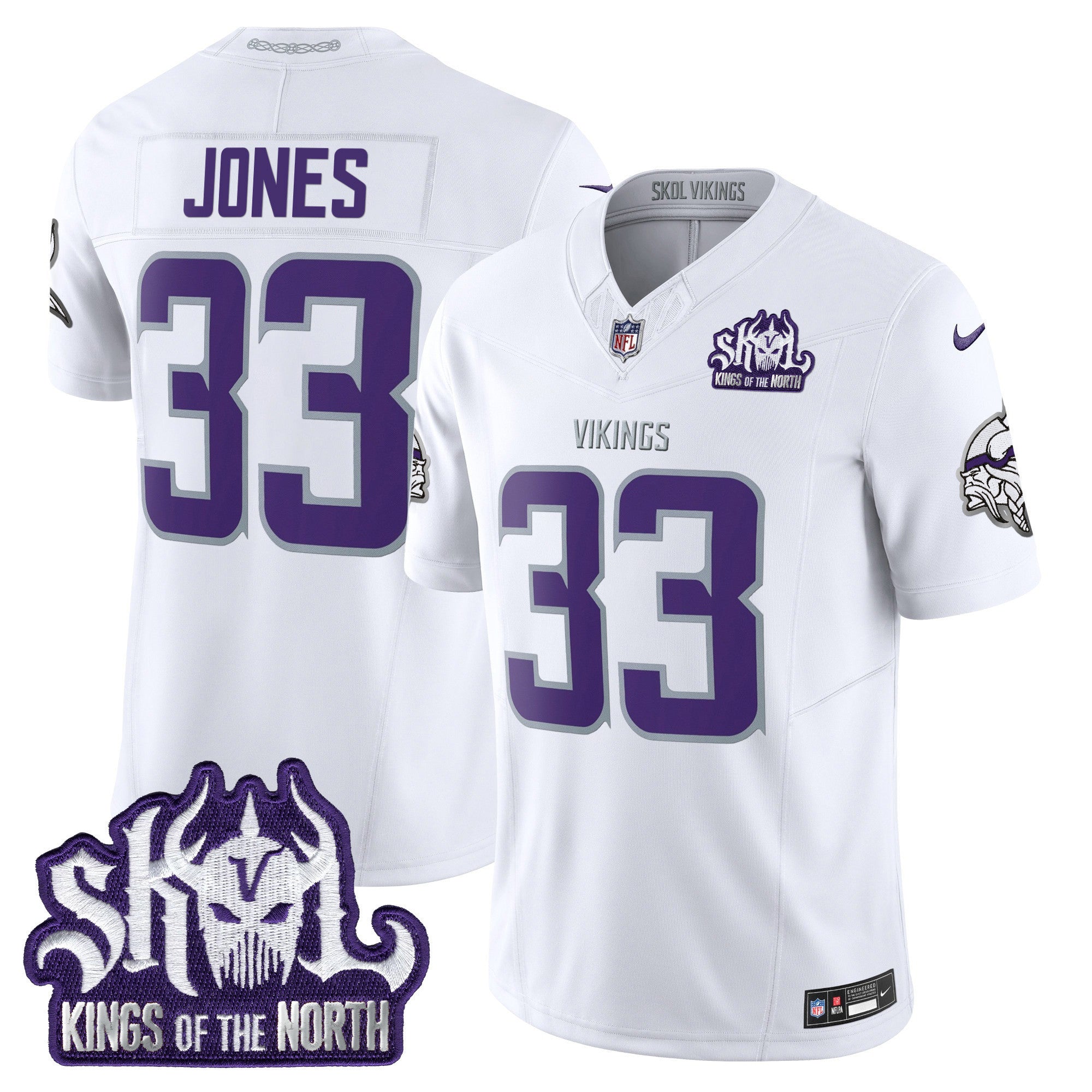 Men's Minnesota Vikings 2024 Winter Warrior Skol Patch Vapor Limited Jersey - All Stitched