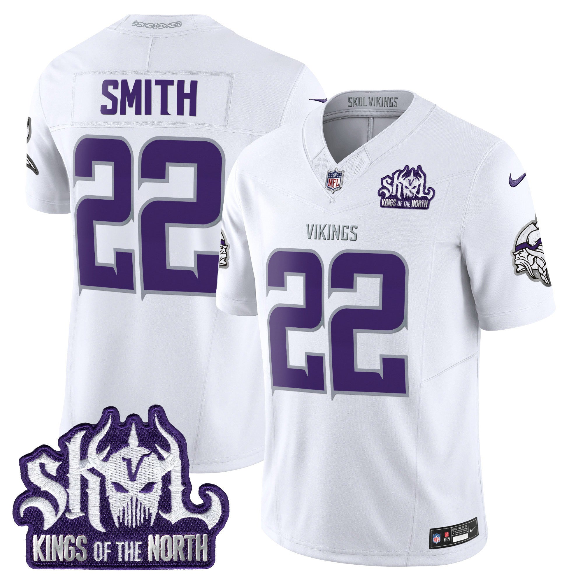 Men's Minnesota Vikings 2024 Winter Warrior Skol Patch Vapor Limited Jersey - All Stitched